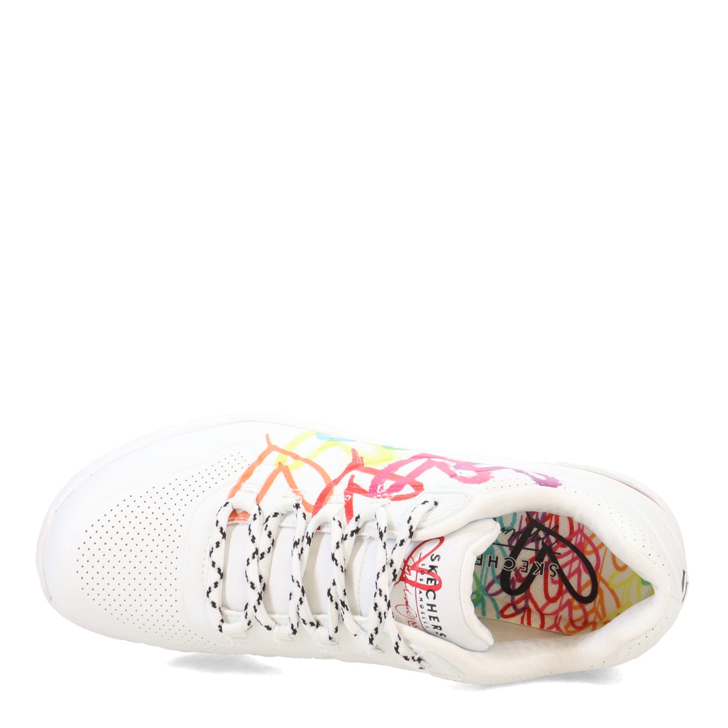 Peltz Shoes  Women's Skechers x JGoldcrown Uno 2 - Floating Love Sneaker White 155521-WHT