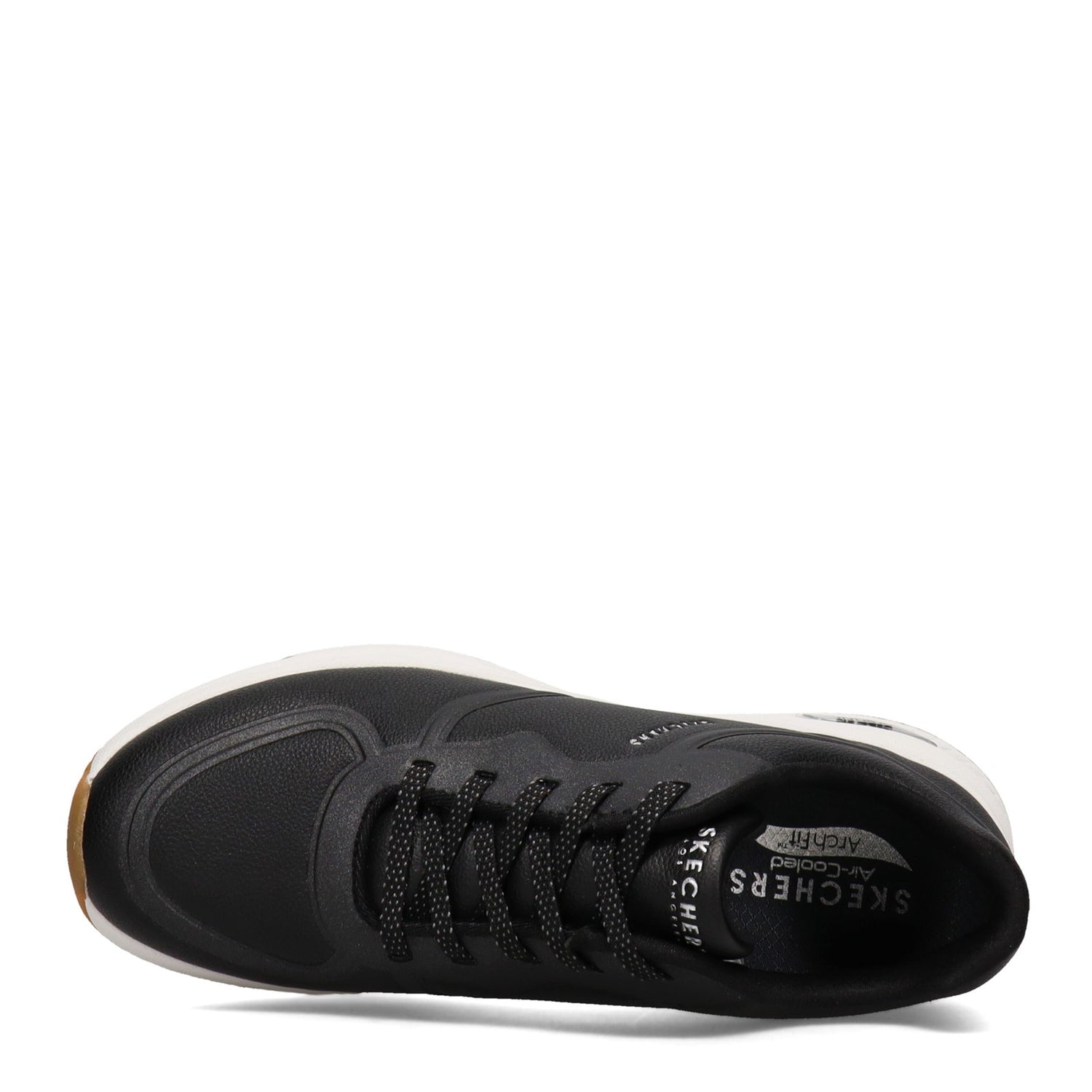 Peltz Shoes  Women's Skechers Street Arch Fit: S-Miles - Mile Makers Sneaker Black 155570-BLK