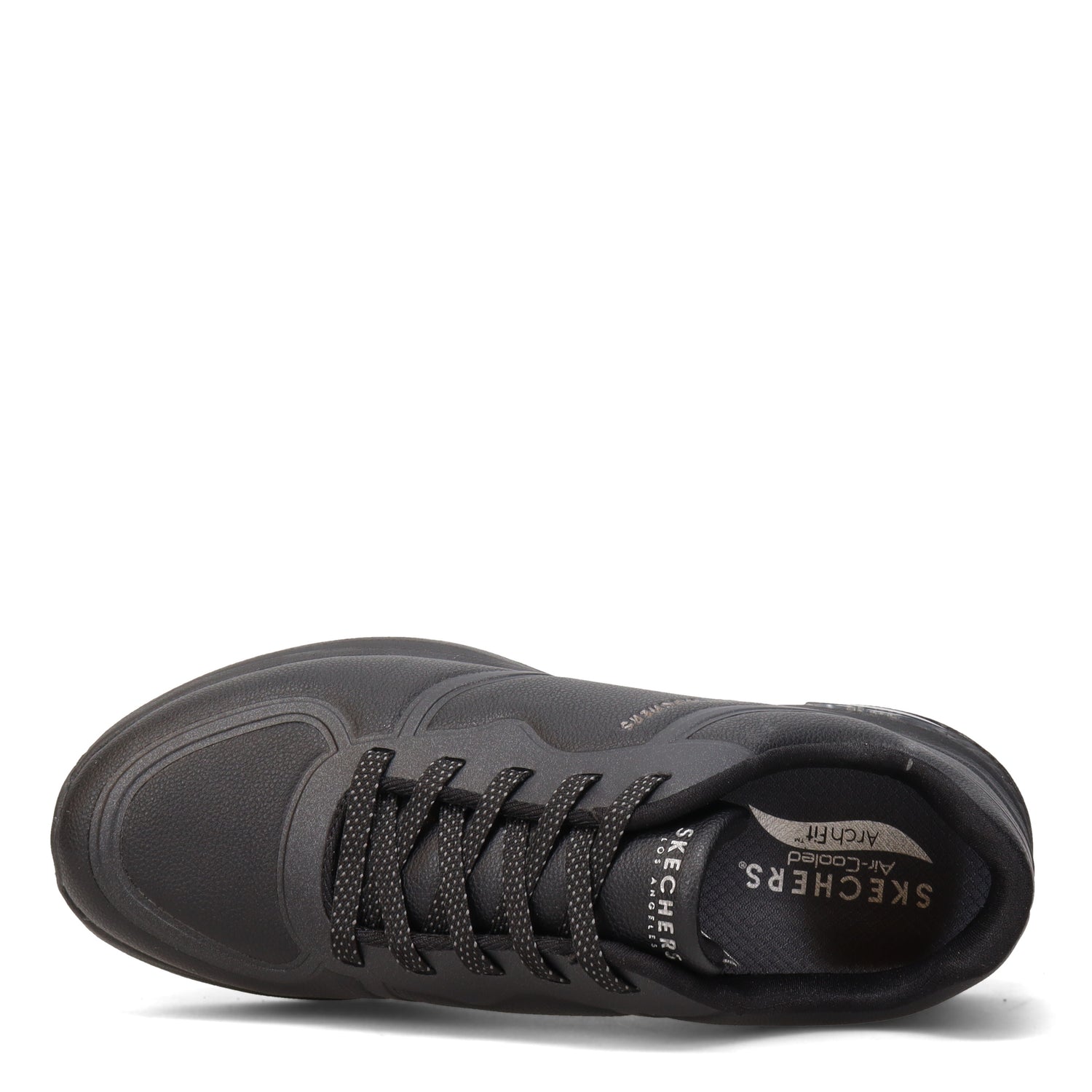 Peltz Shoes  Women's Skechers Street Arch Fit: S-Miles - Mile Makers Sneaker - Wide Width Black 155570W-BBK