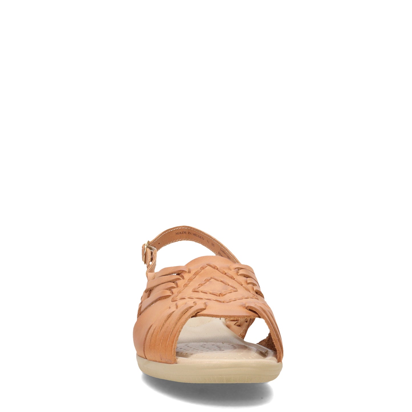 Peltz Shoes  Women's Soft Spots Tela Sandal NATURAL 157119