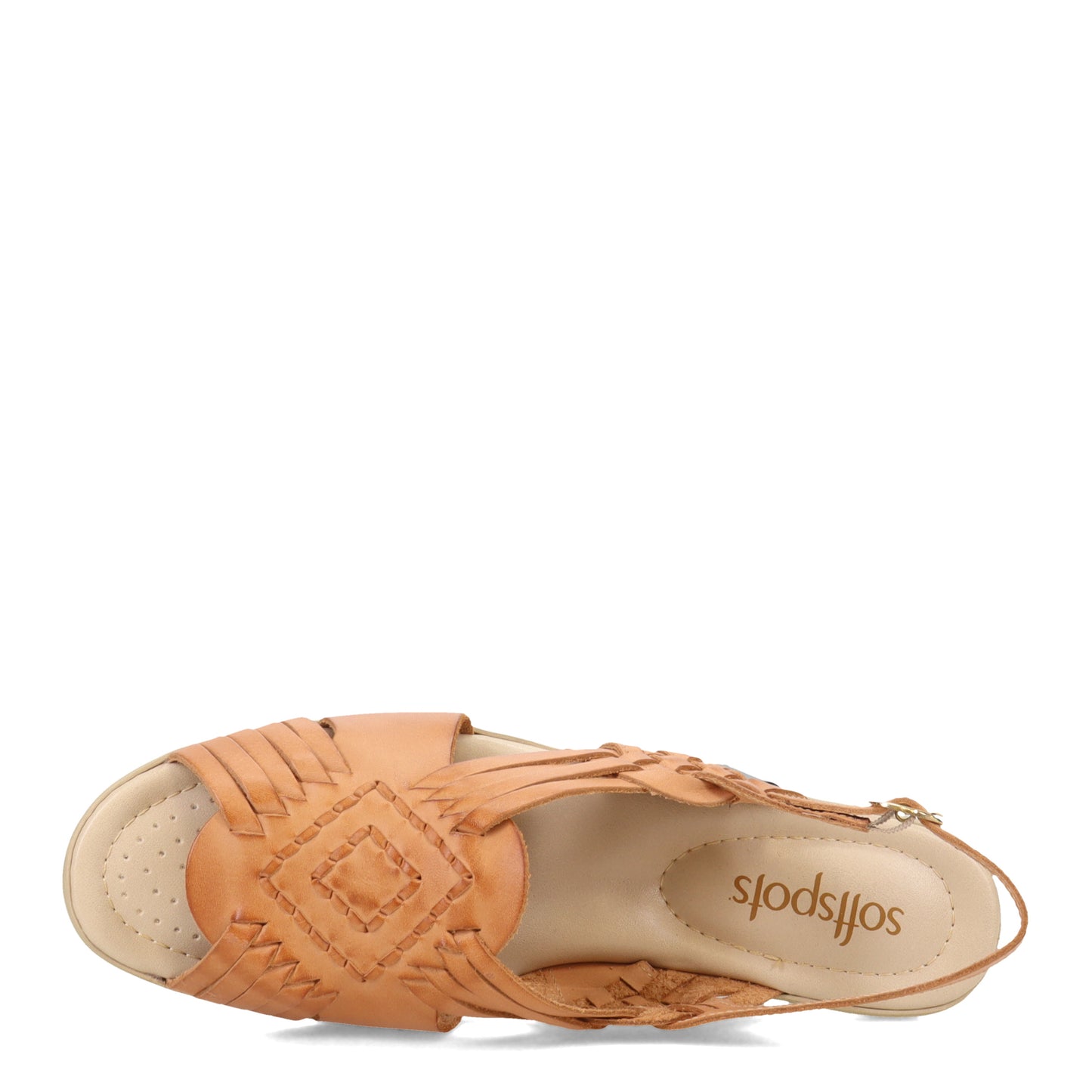 Peltz Shoes  Women's Soft Spots Tela Sandal NATURAL 157119