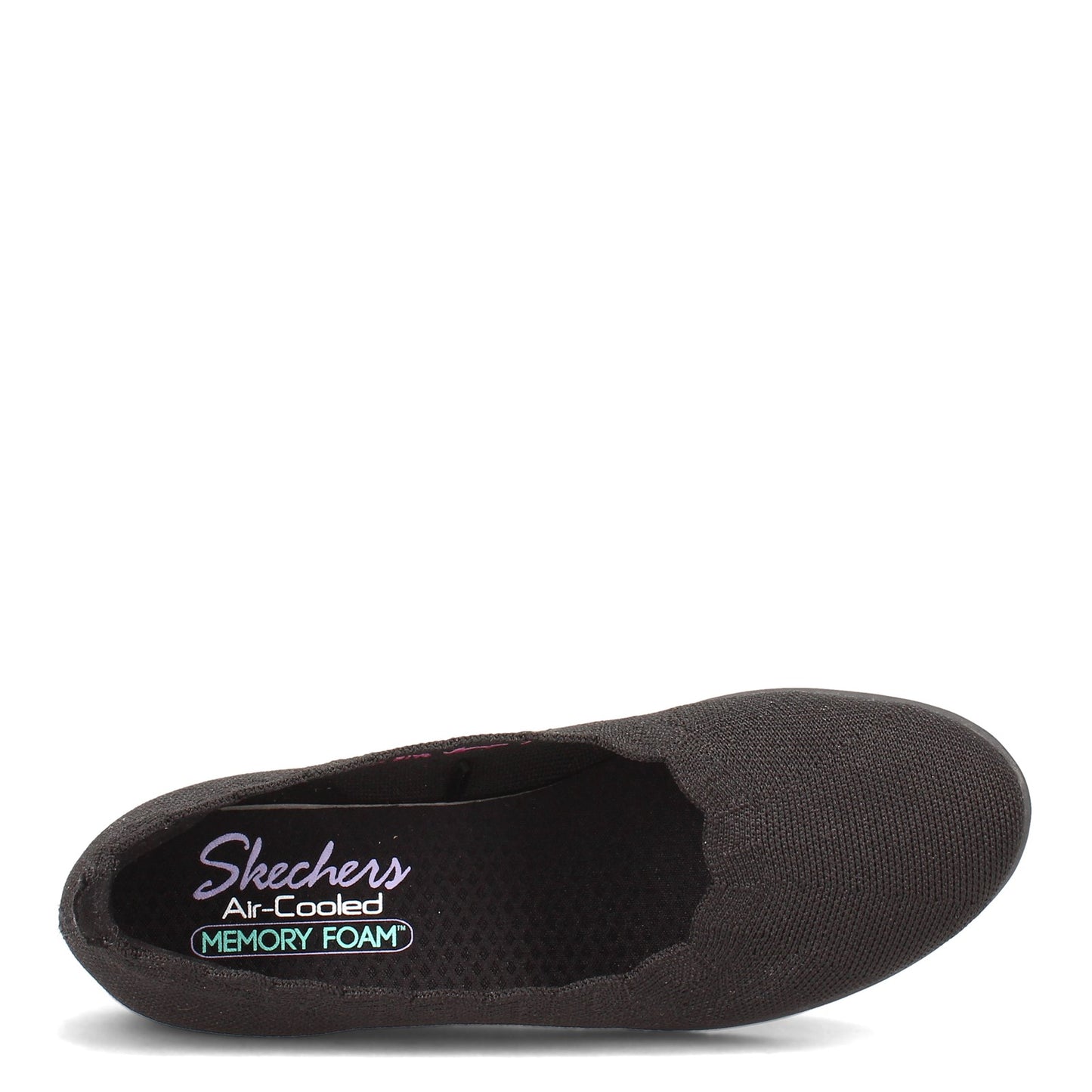 Peltz Shoes  Women's Skechers Cleo Flex Wedge - Spellbind Slip-On - Wide Width BLACK 158156W-BBK