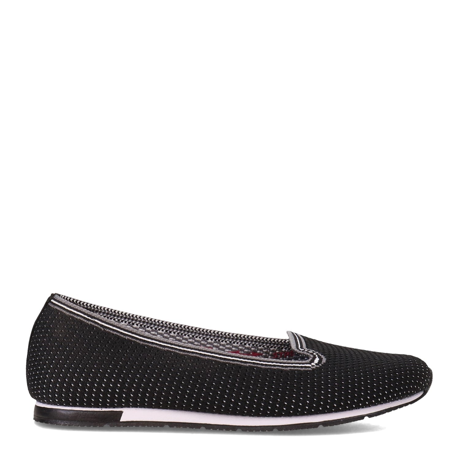 Peltz Shoes  Women's Skechers Cleo Jogger - Quick-Wit Slip-On BLACK / WHITE 158462-BKW