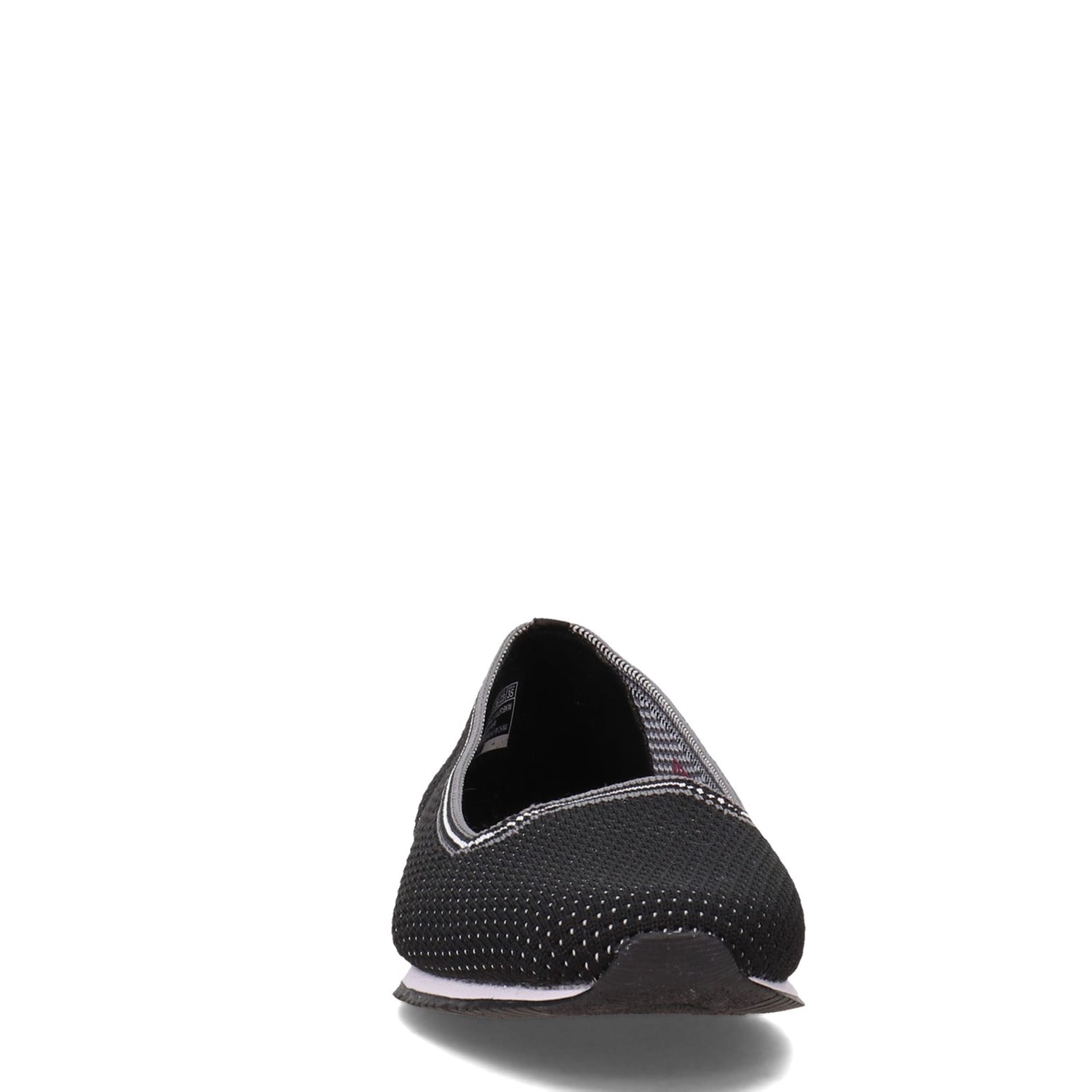 Peltz Shoes  Women's Skechers Cleo Jogger - Quick-Wit Slip-On BLACK / WHITE 158462-BKW