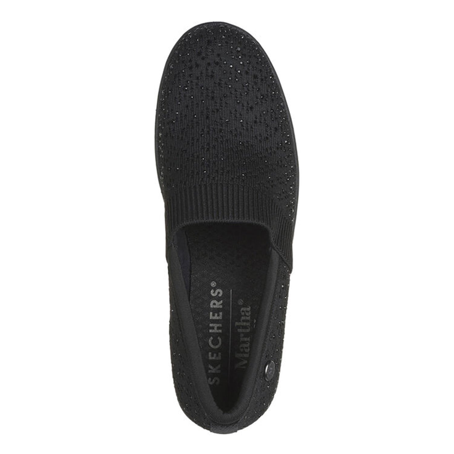 Peltz Shoes  Women's Skechers Martha Stewart x Skechers Pier-Lite – Reflection Slip-On Solid Black 158705-BBK