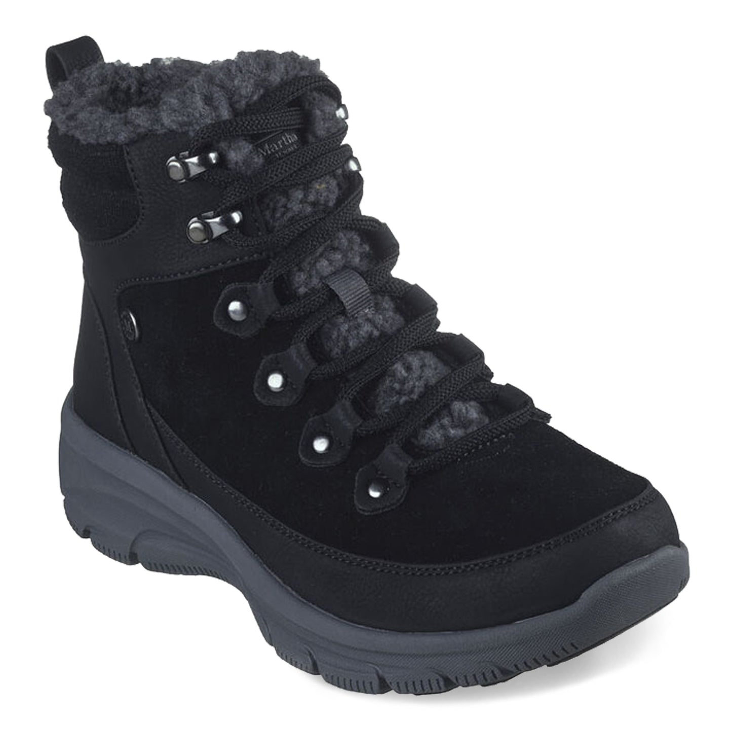 Peltz Shoes  Women's Skechers Martha Stewart Easy Going Winter Road Boot Black 158832-BLK