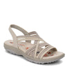 Peltz Shoes  Women's Skechers Reggae Slim - Simply Stretch Sandal Taupe 163023-NTTP