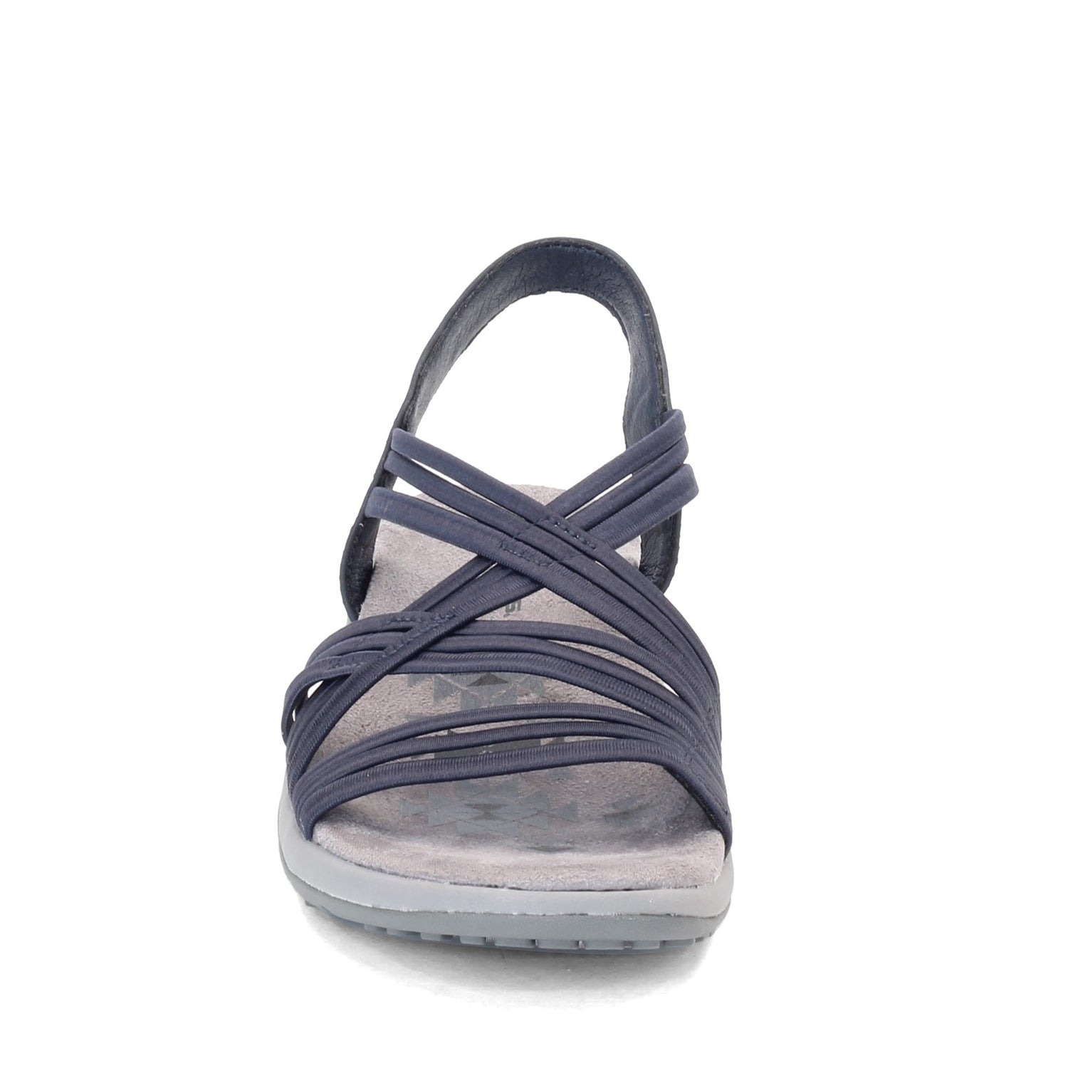 Peltz Shoes  Women's Skechers Reggae Slim - Simply Stretch Sandal NAVY 163023-NVY