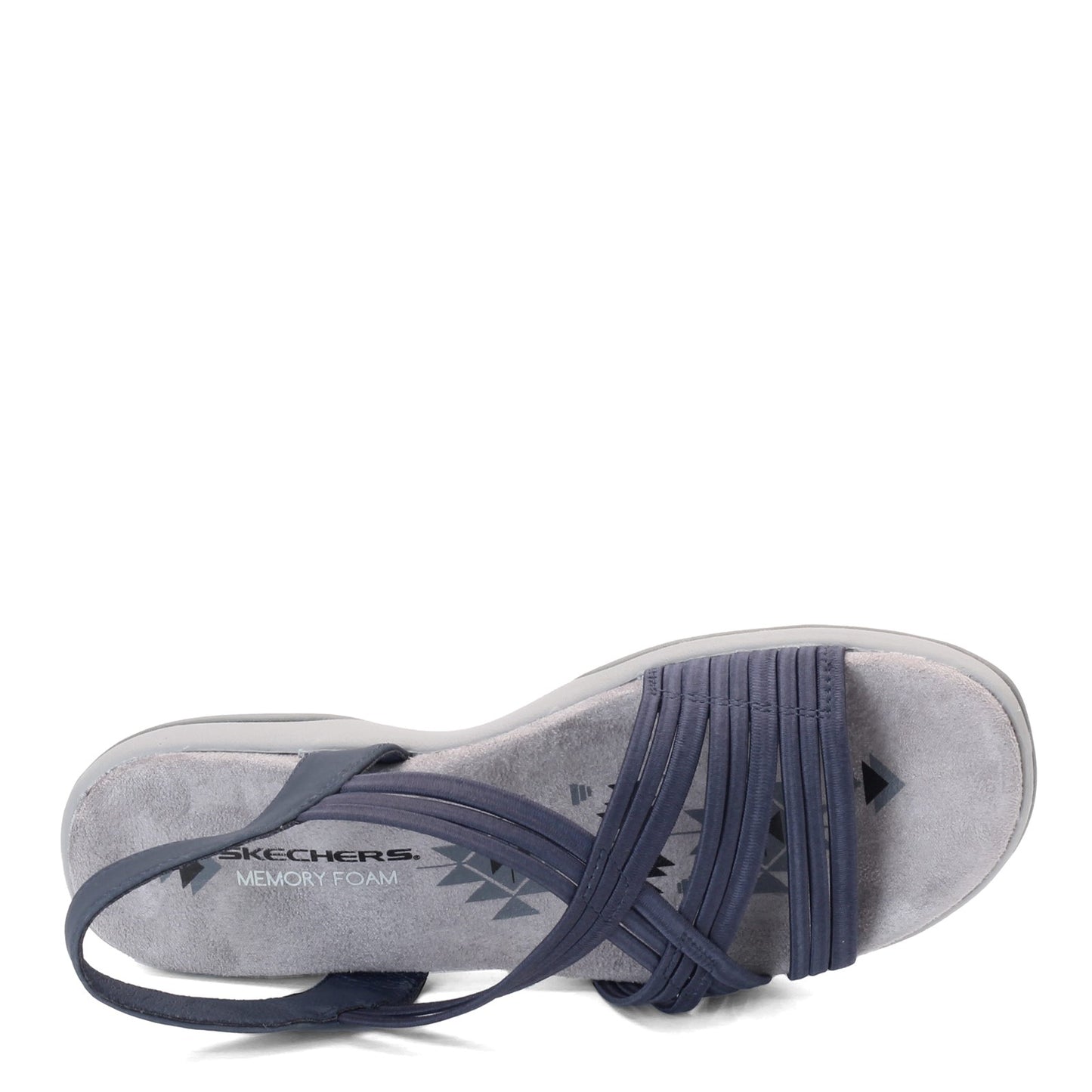 Peltz Shoes  Women's Skechers Reggae Slim - Simply Stretch Sandal NAVY 163023-NVY