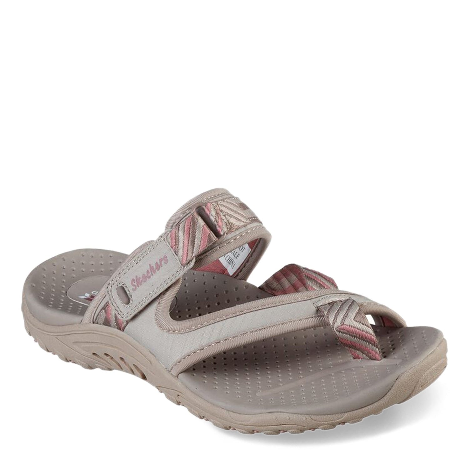 Peltz Shoes  Women's Skechers Reggae - Vibrancy Sandal TAUPE 163100-TPE