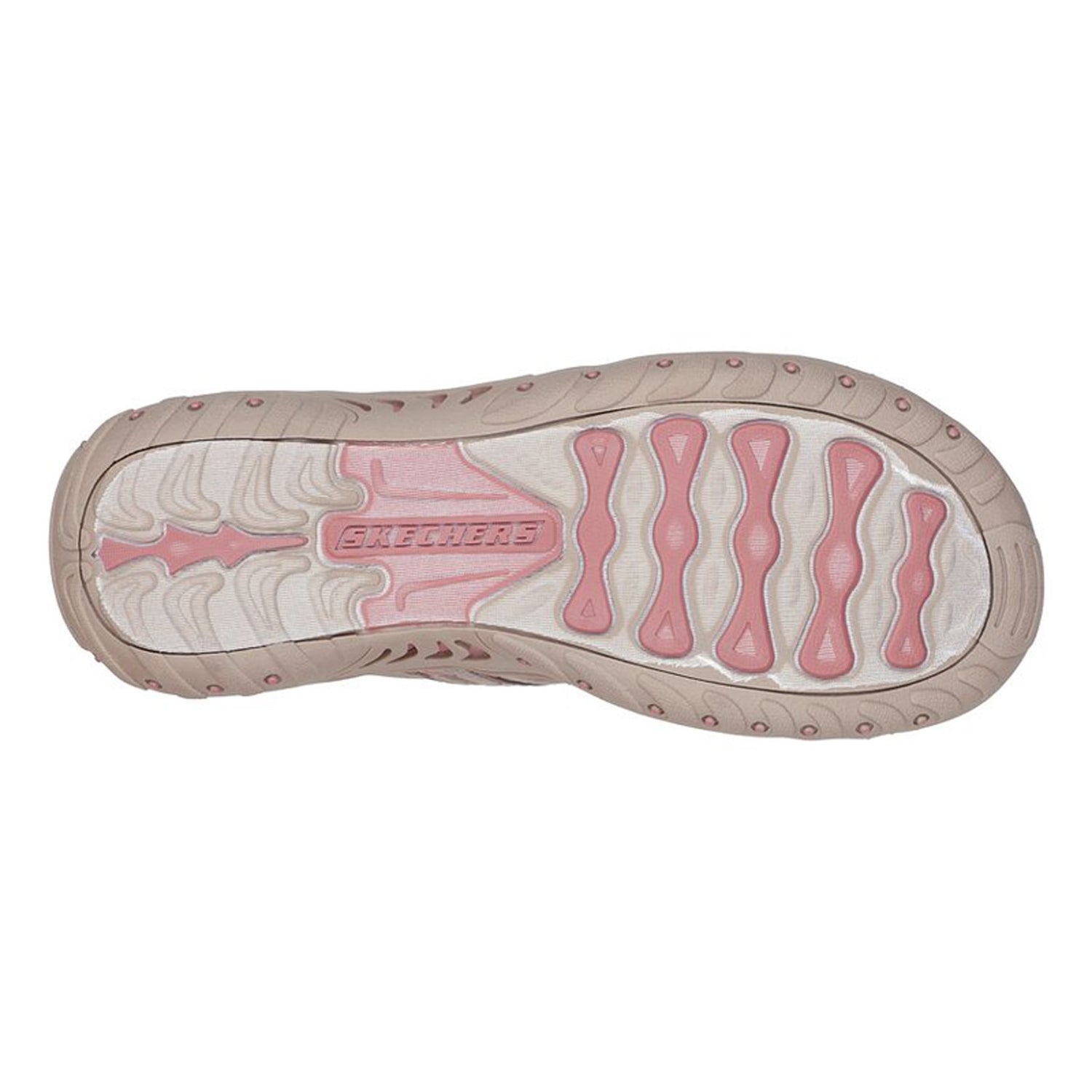 Peltz Shoes  Women's Skechers Reggae - Vibrancy Sandal TAUPE 163100-TPE