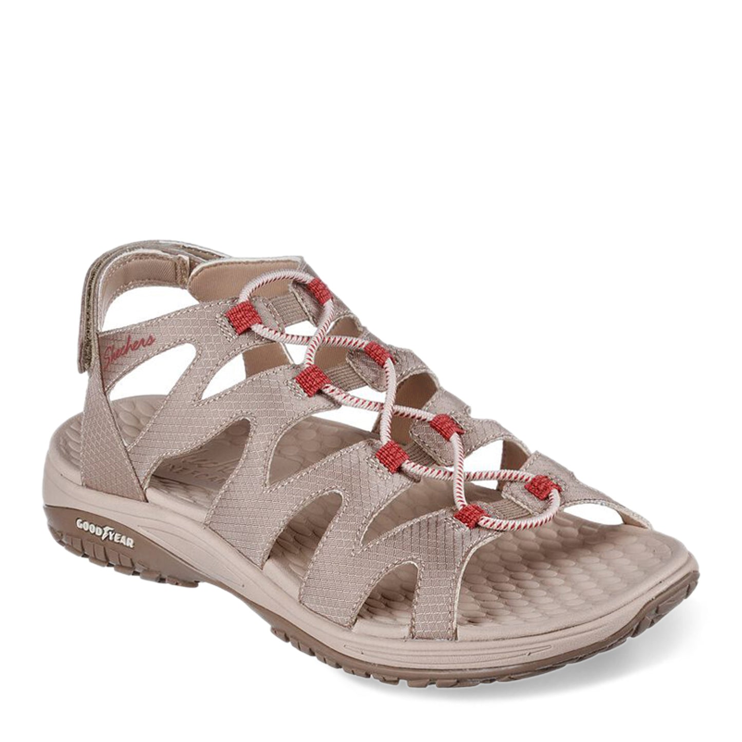 Peltz Shoes  Women's Skechers Lomell - Everchanging Sandal TAUPE 163142-TPE