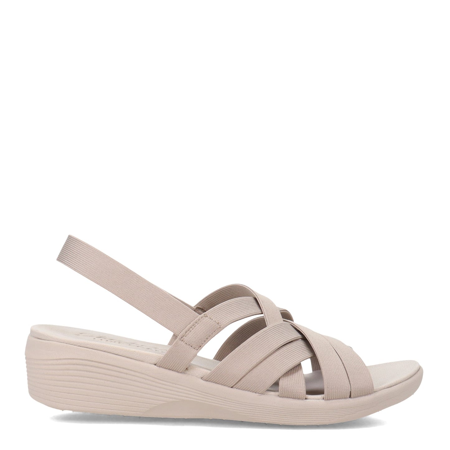 Peltz Shoes  Women's Skechers Arya - True Calling Sandal TAUPE 163162-TPE