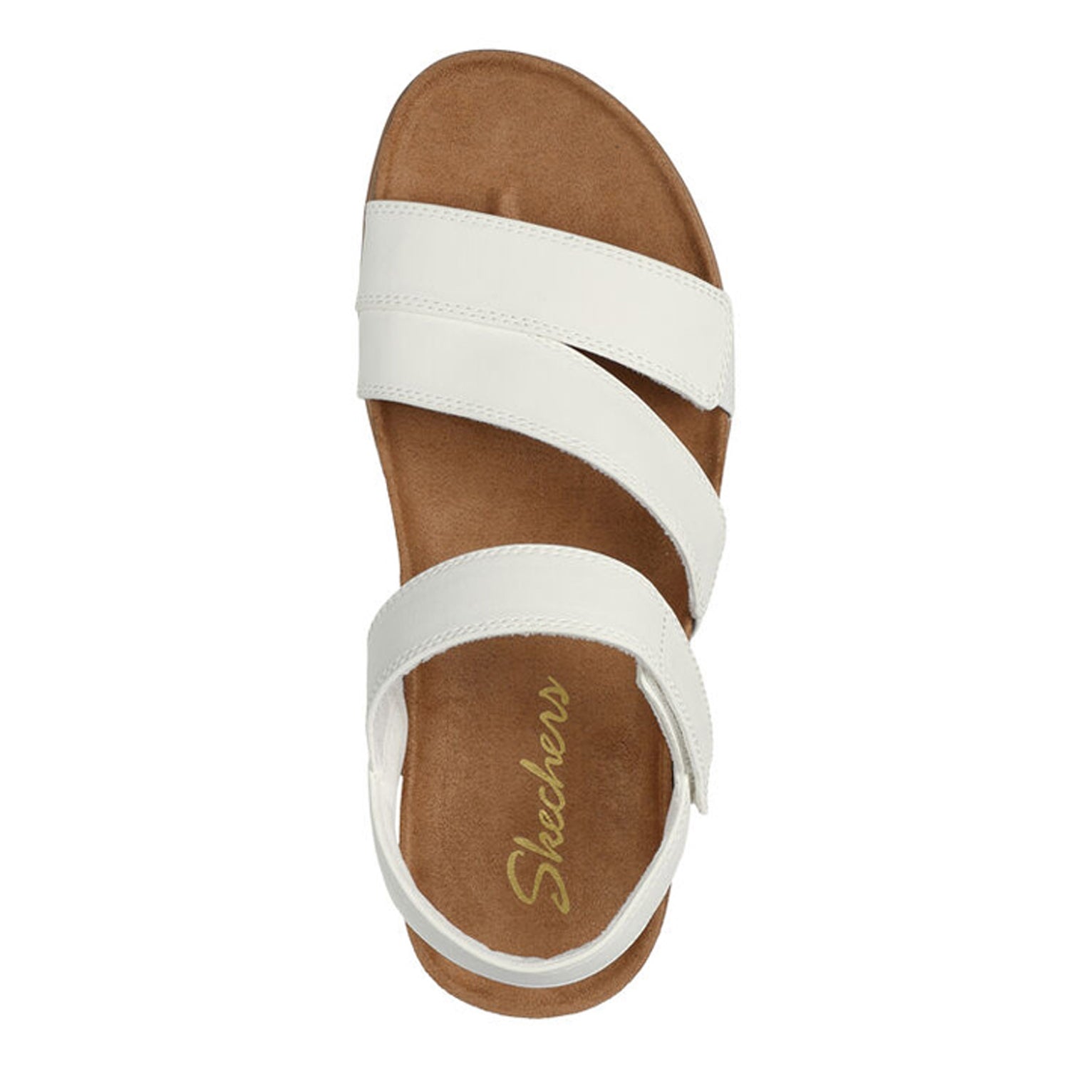 Peltz Shoes  Women's Skechers Lifted Comfort Sandal white 163252-WHT