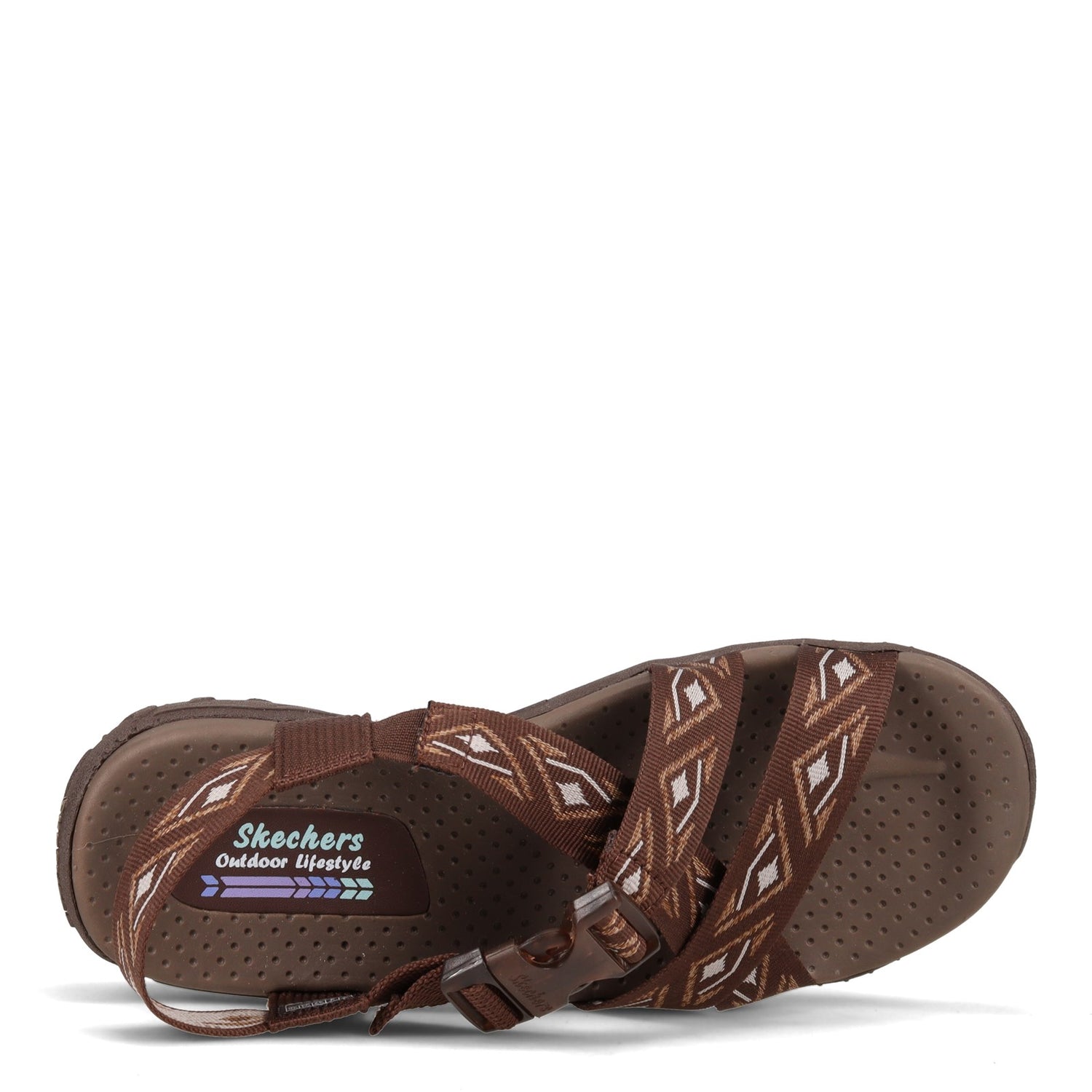 Peltz Shoes  Women's Skechers Reggae - Rhyme or Reason Sandal Chocolate 163286-CHOC