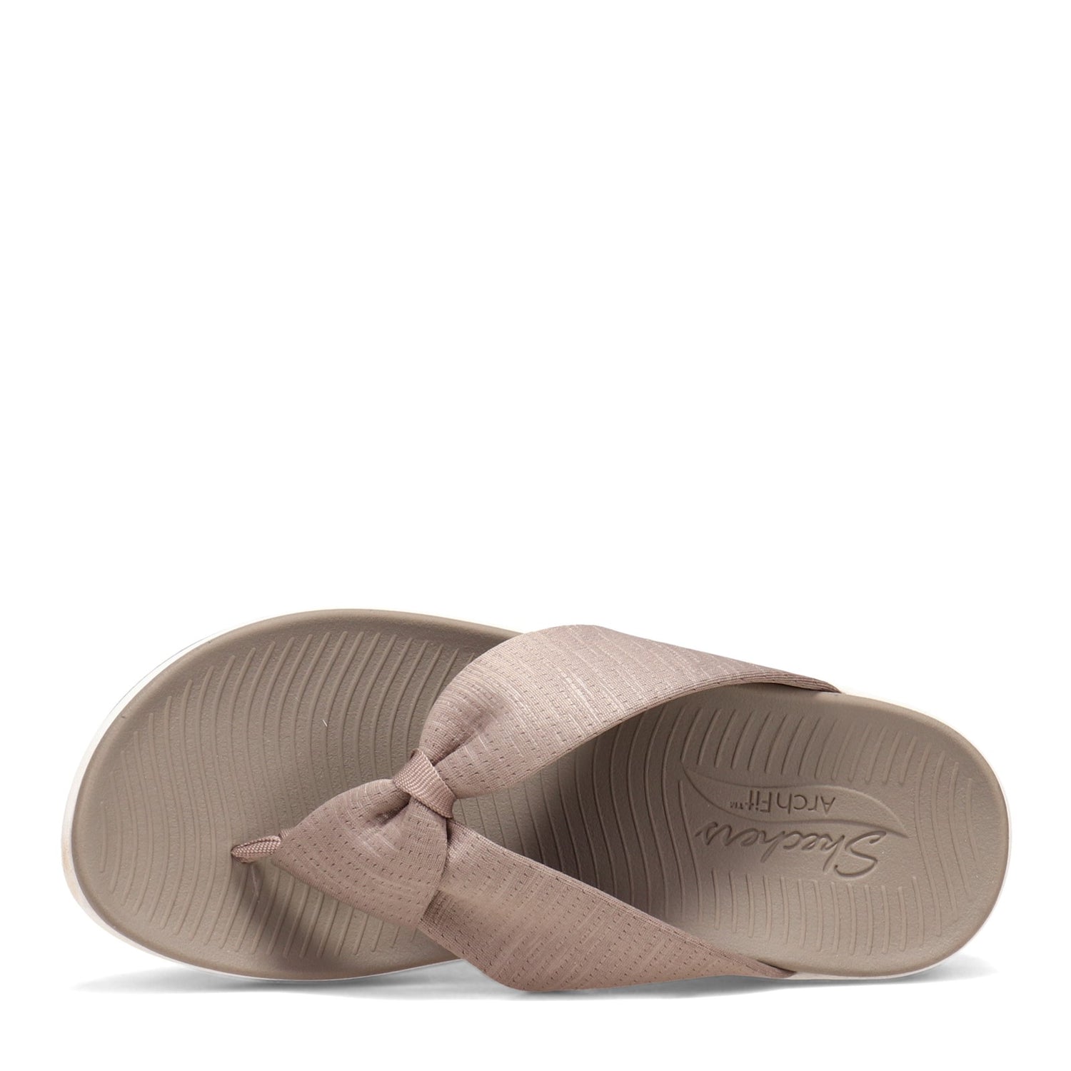 Peltz Shoes  Women's Skechers Arch Fit Sunshine - My Life Sandal Dark Taupe 163312-DKTP