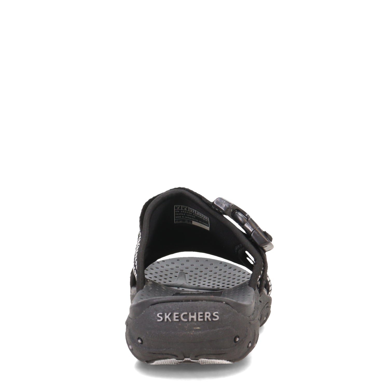 Peltz Shoes  Women's Skechers Reggae - Slide Thru Sandal BLACK 163348-BLK