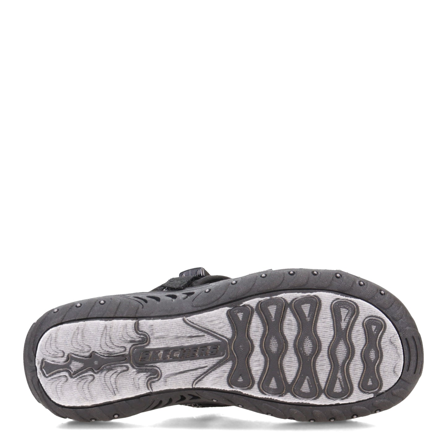 Peltz Shoes  Women's Skechers Reggae - Slide Thru Sandal BLACK 163348-BLK