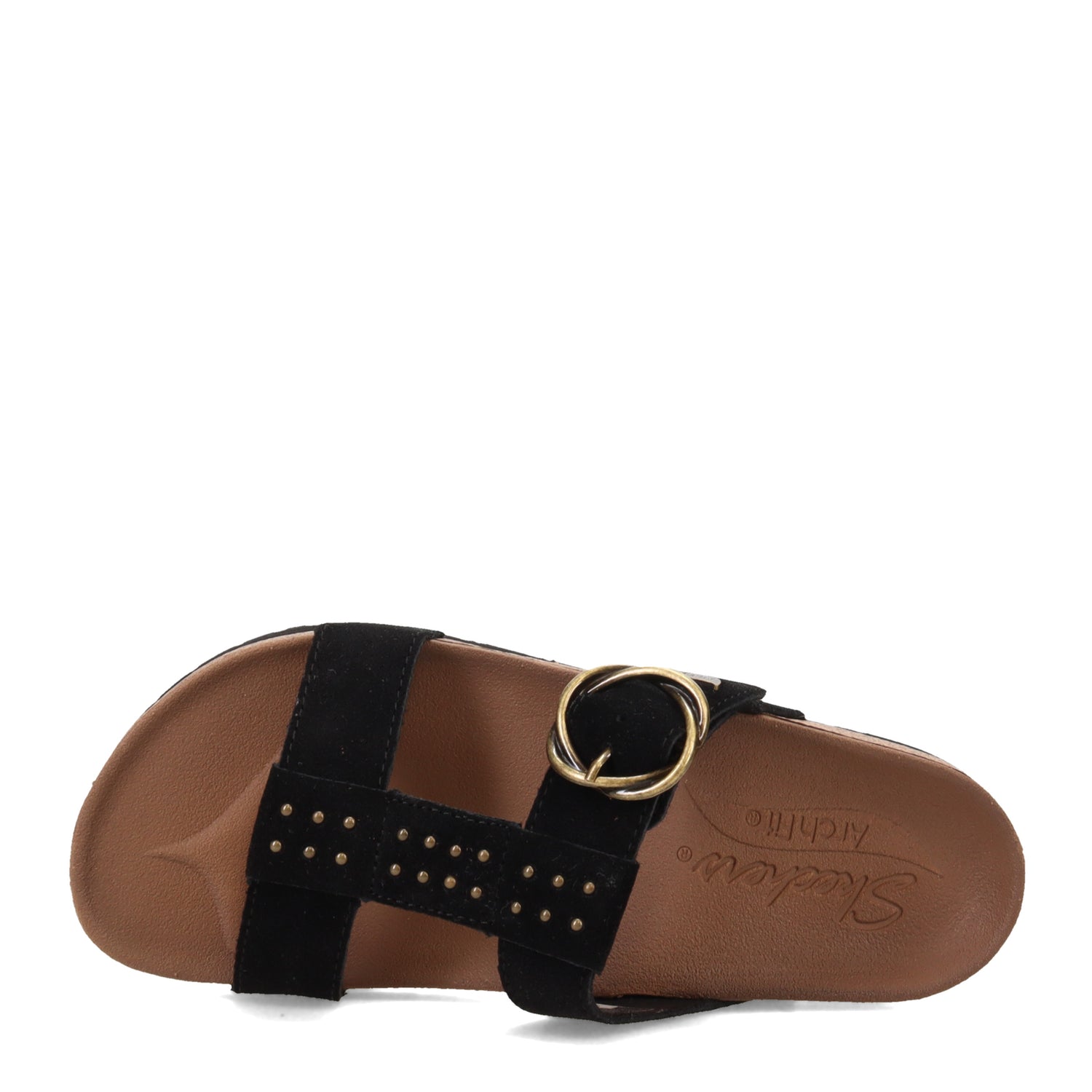 Peltz Shoes  Women's Skechers Arch Fit Granola - Sun-Days Sandal BLACK 163351-BLK