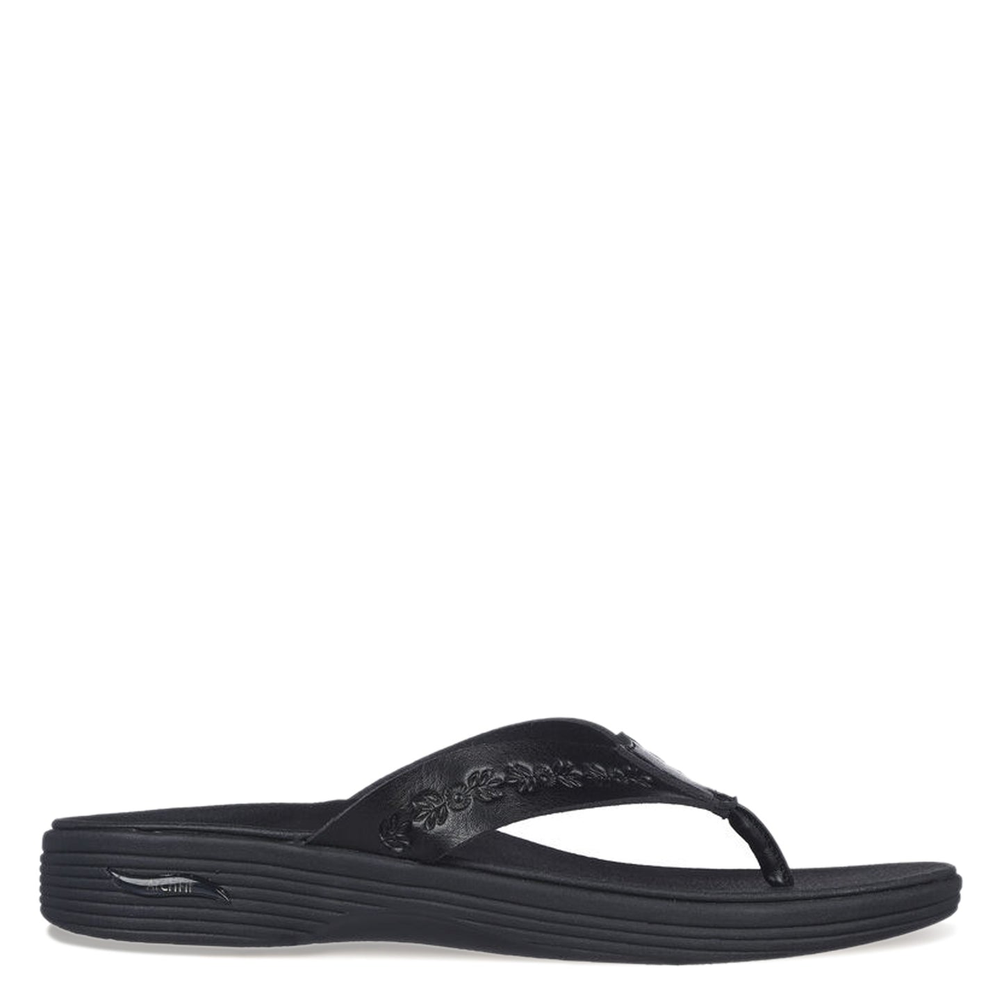 Peltz Shoes  Women's Skechers Arch Fit Maui - Island Hopper Sandal BLACK 163370-BLK