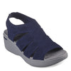 Peltz Shoes  Women's Skechers Pier Lite - Crochet Sandal Navy 163394-NVY