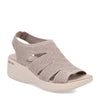 Peltz Shoes  Women's Skechers Pier Lite - Crochet Sandal Taupe 163394-TPE