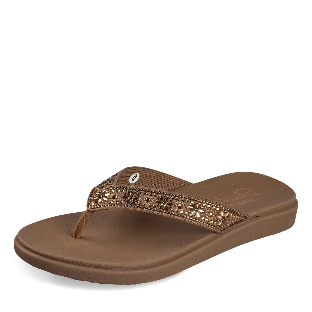 Women's Skechers Meditation Luxe - Sunny Glow Sandal MOCHA 163662-MOC