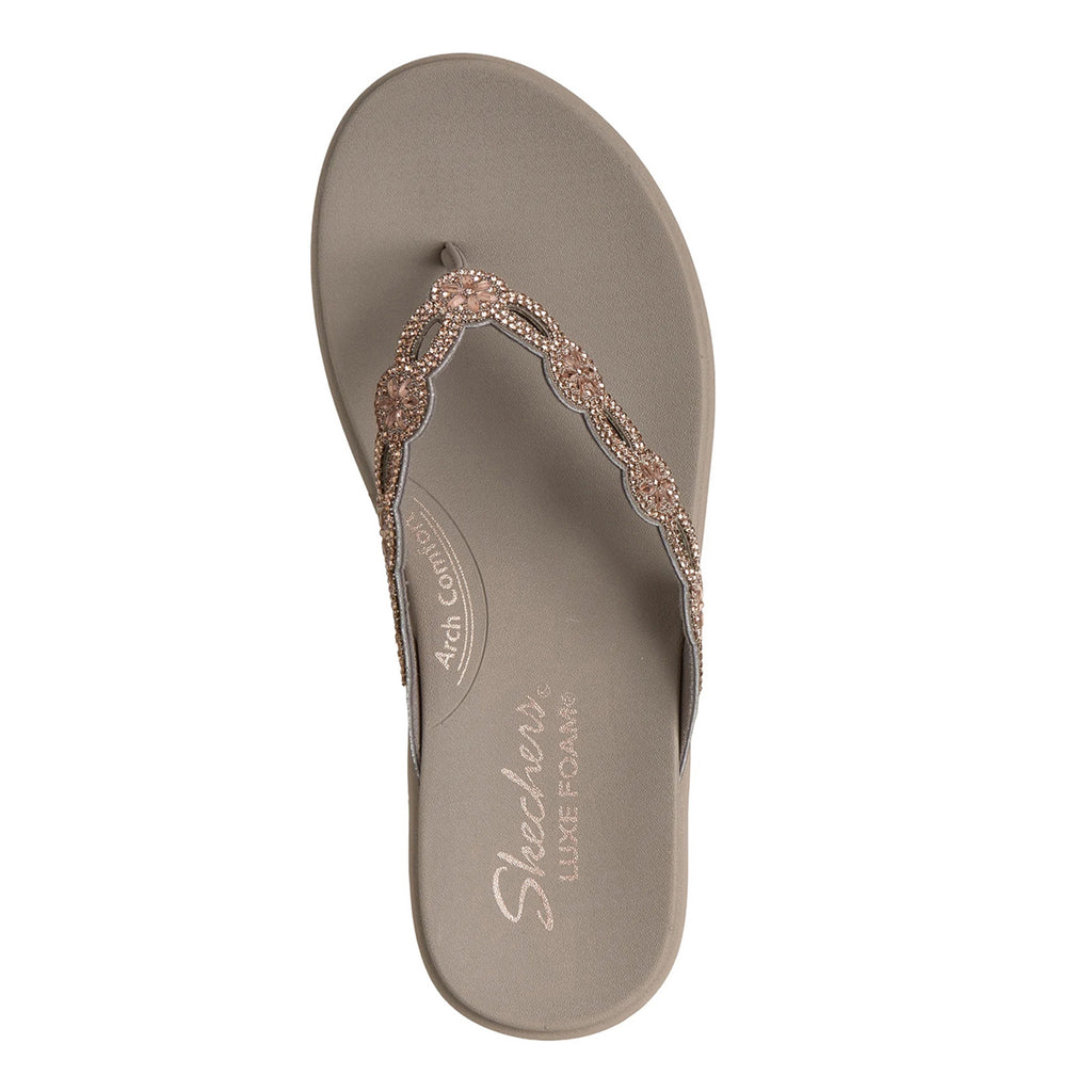 Women's Skechers Meditation Luxe - Dazzling Forever Sandal TAUPE 163663-TPE