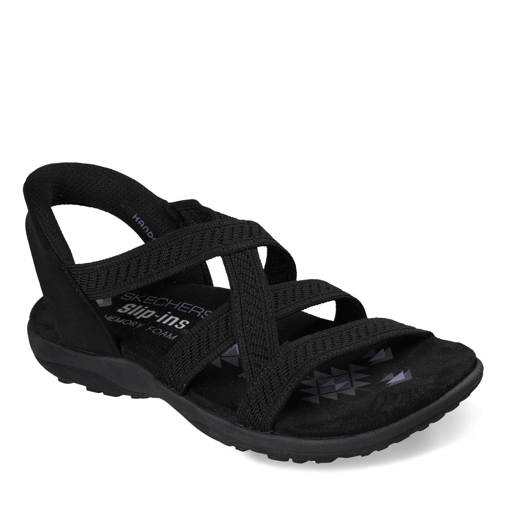 Women's Skechers Slip-ins: Reggae Slim Sandal BLACK 164038-BBK