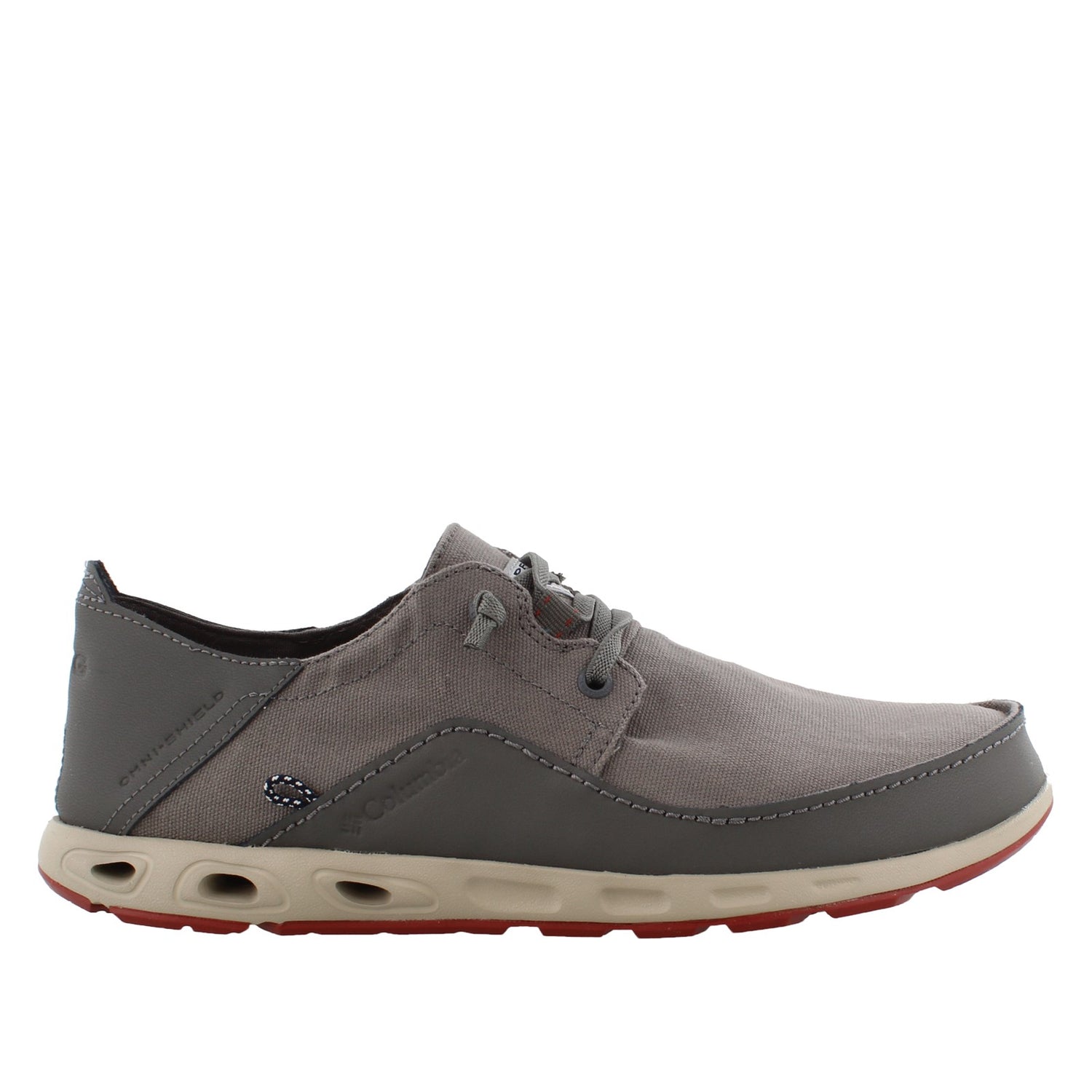 Peltz Shoes  Men's Columbia PFG Bahama Vent Relaxed PFG Slip on Shoes GRAY 1661511-023