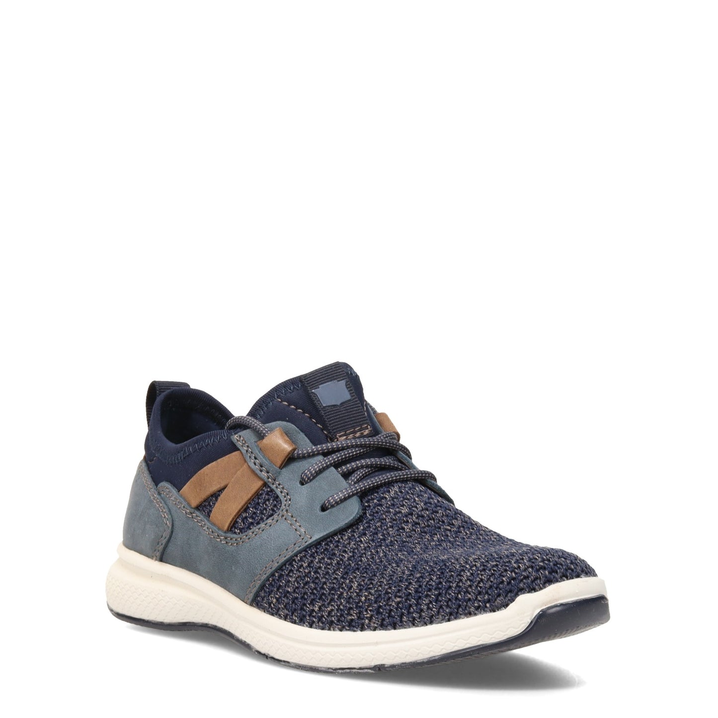 Peltz Shoes  Boy's Florsheim Great Lakes Knit Plain Toe Sneaker - Little Kid & Big Kid NAVY 16671-410
