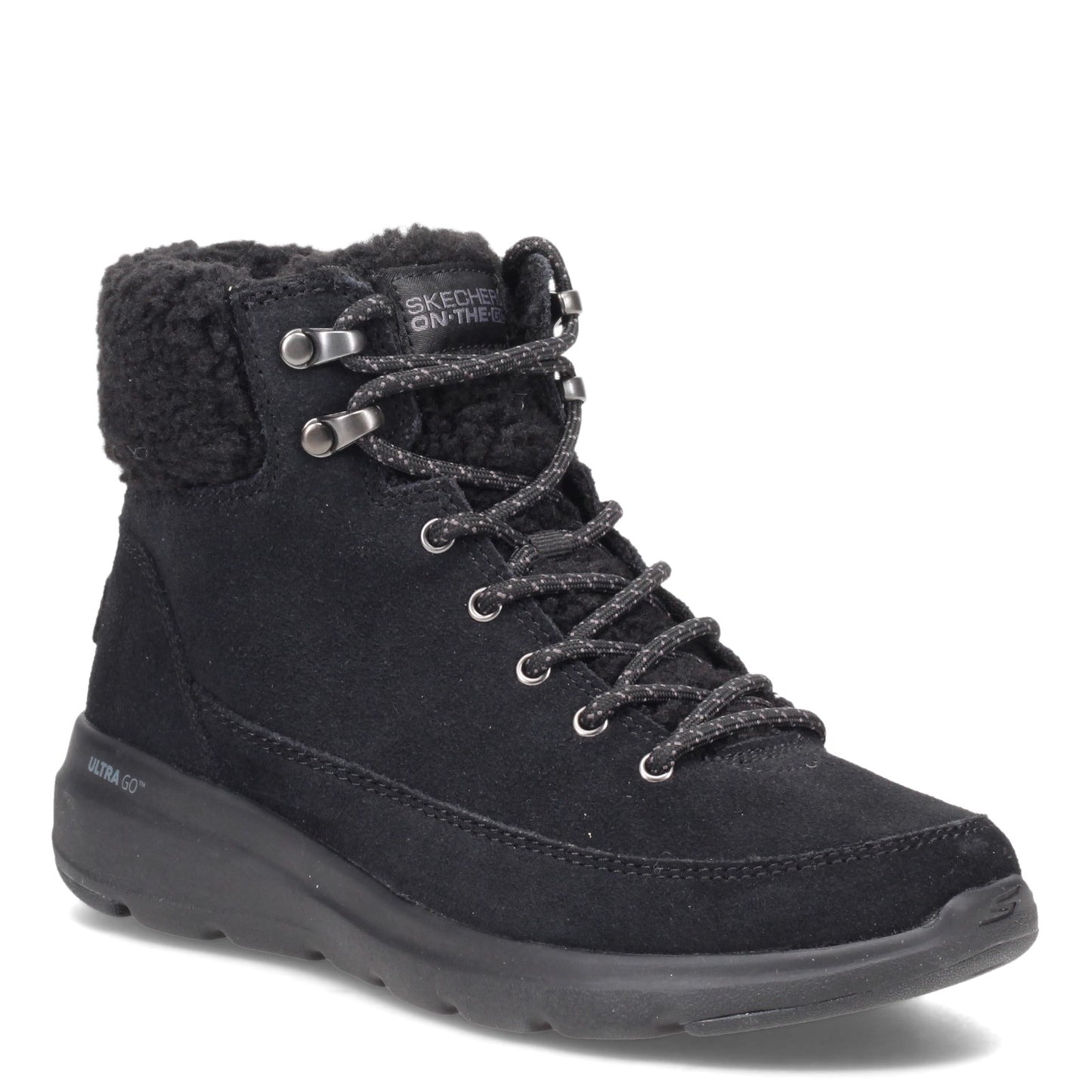 Peltz Shoes  Women's Skechers On the GO Glacial Woodlands Boot BLACK 16677-BBK