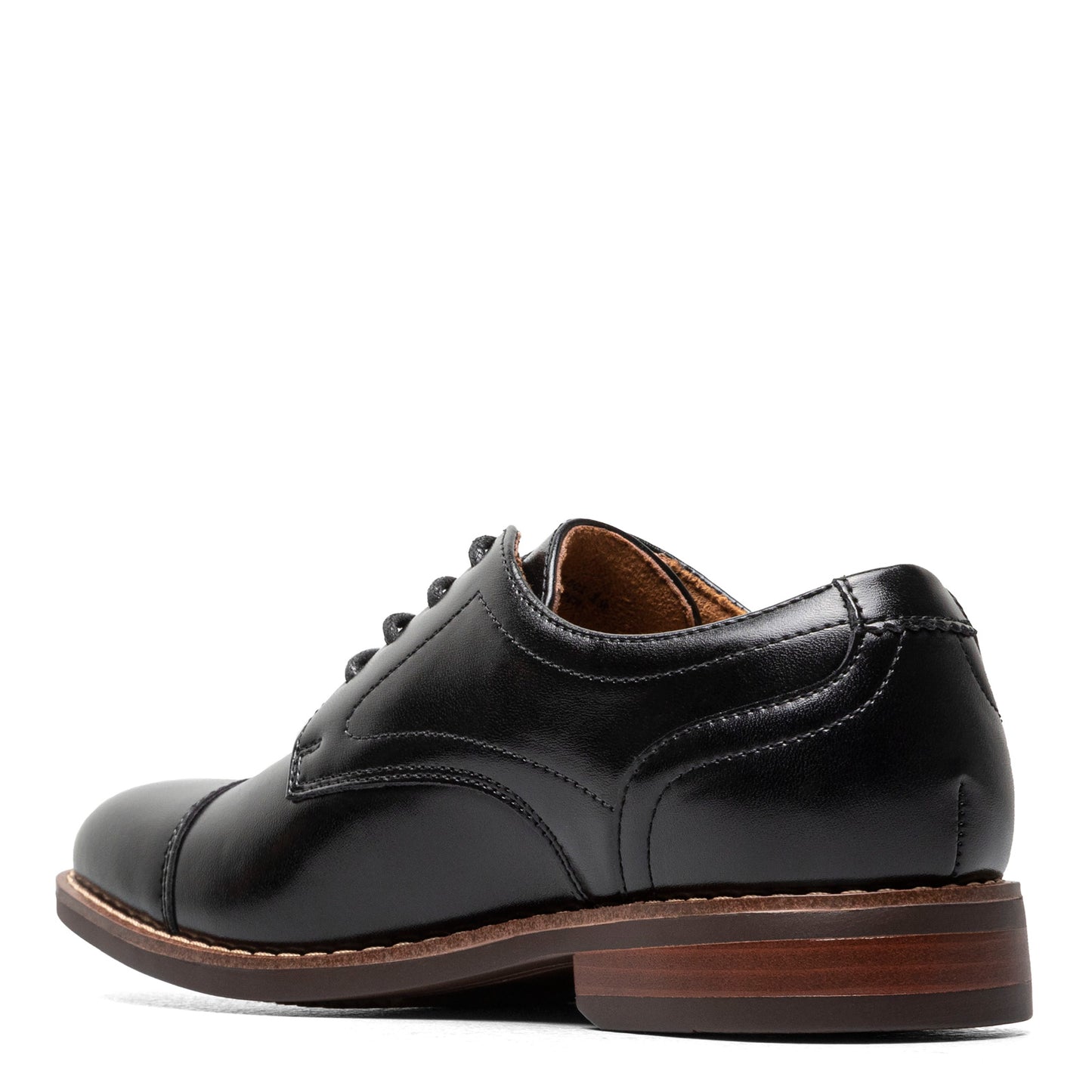 Peltz Shoes  Boy's Florsheim Rucci JR Cap Toe Oxford – Little Kid & Big Kid Black 16687-001