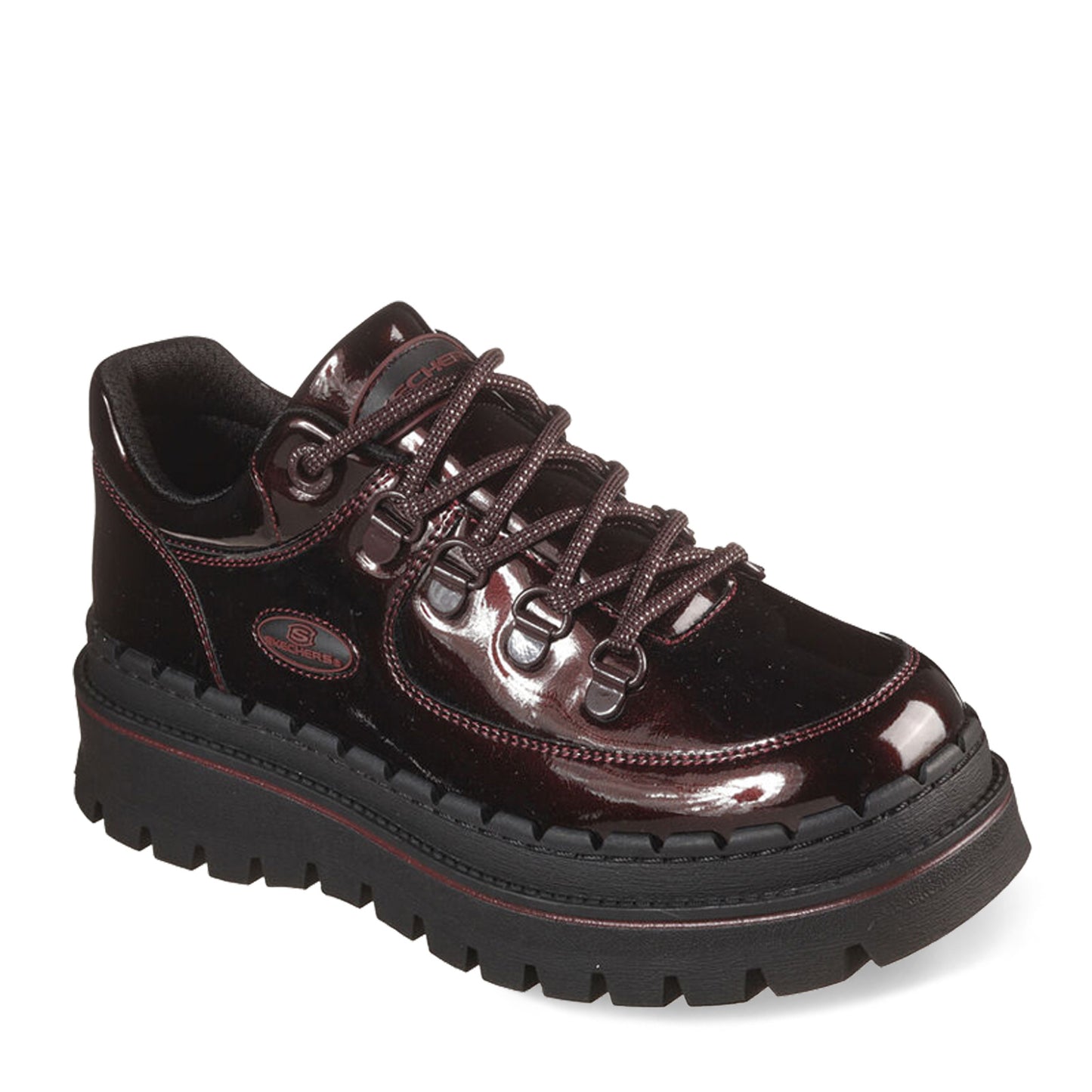 Peltz Shoes  Women's Skechers Jammers - Cool Block Lace-Up BURGUNDY 167073-BURG