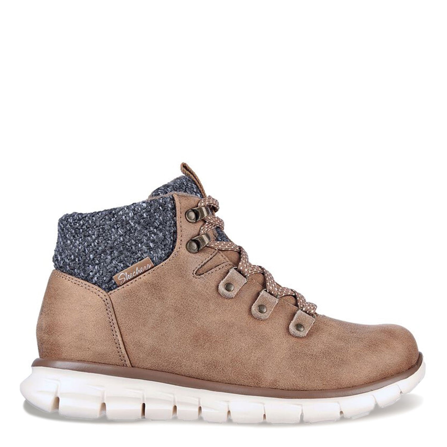 Peltz Shoes  Women's Skechers Synergy - Cold Daze Boot Taupe 167200-TPE