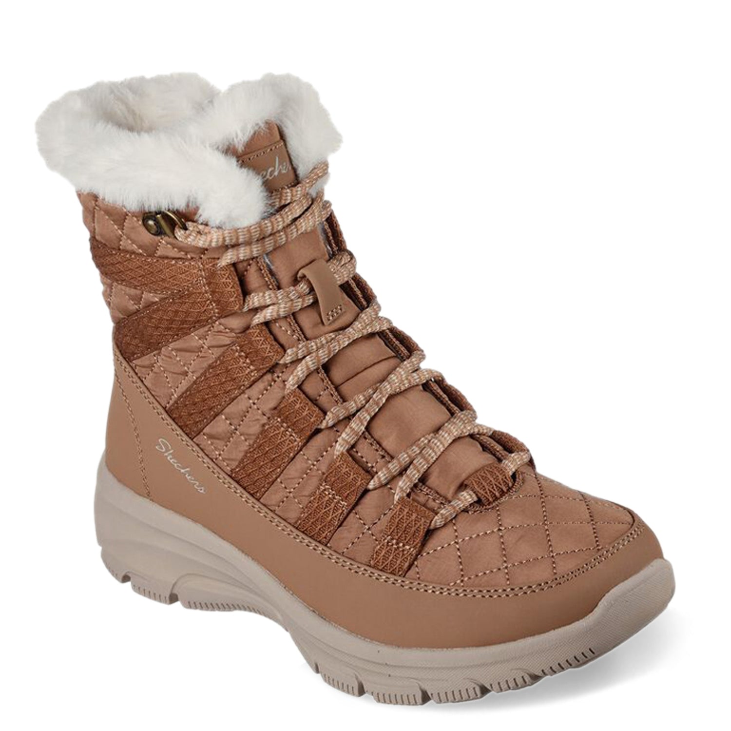 Peltz Shoes  Women's Skechers Relaxed Fit: Easy Going - Moro Street Boot BROWN 167204-LTBR