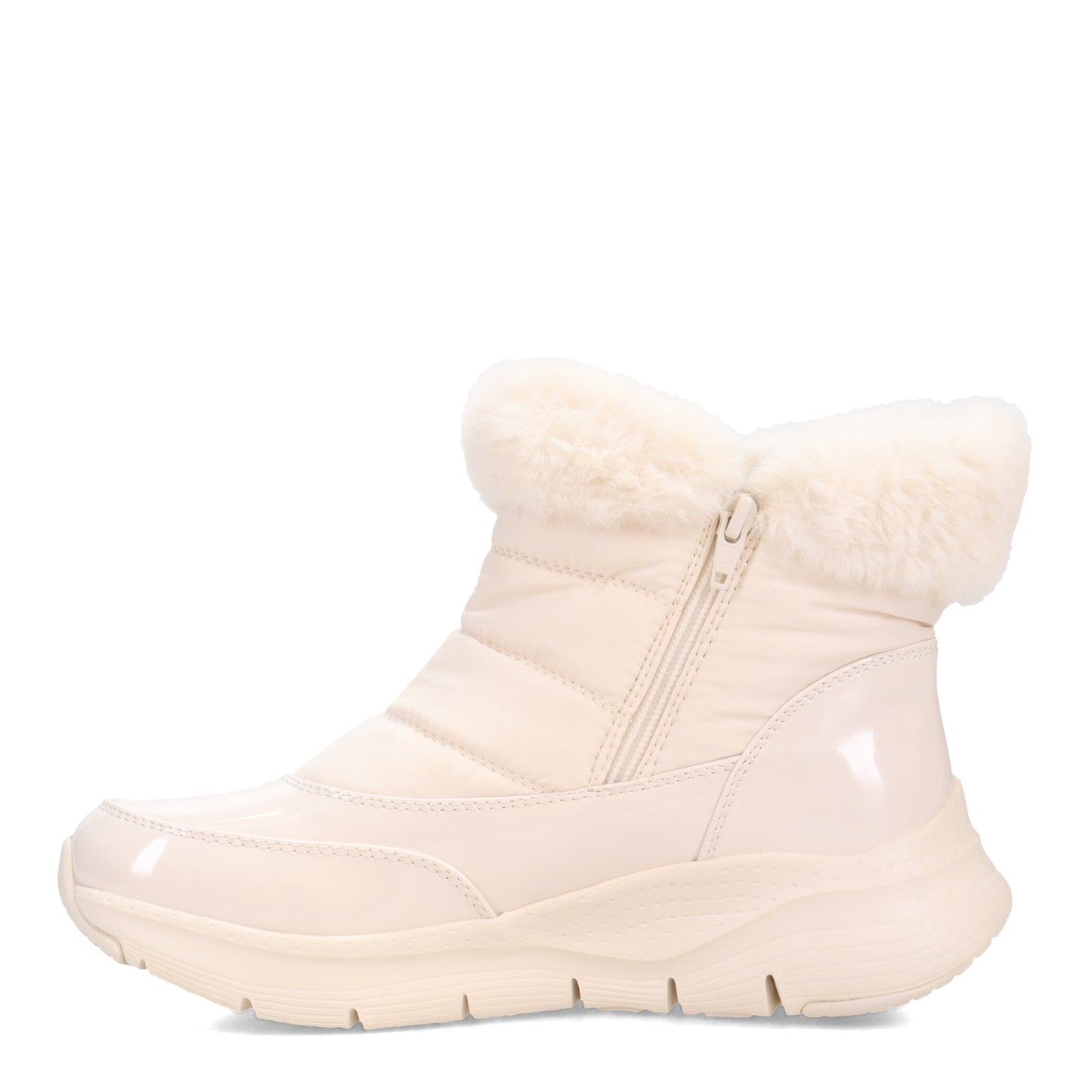 Peltz Shoes  Women's Skechers Arch Fit - Cool Puff Boot Winter White 167252-WWHT