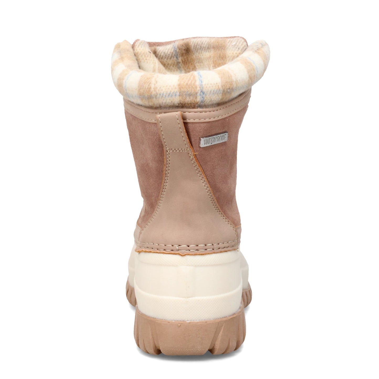 Peltz Shoes  Women's Skechers Windom - Plaid Town Boot NATURAL PINK 167284-NTPK