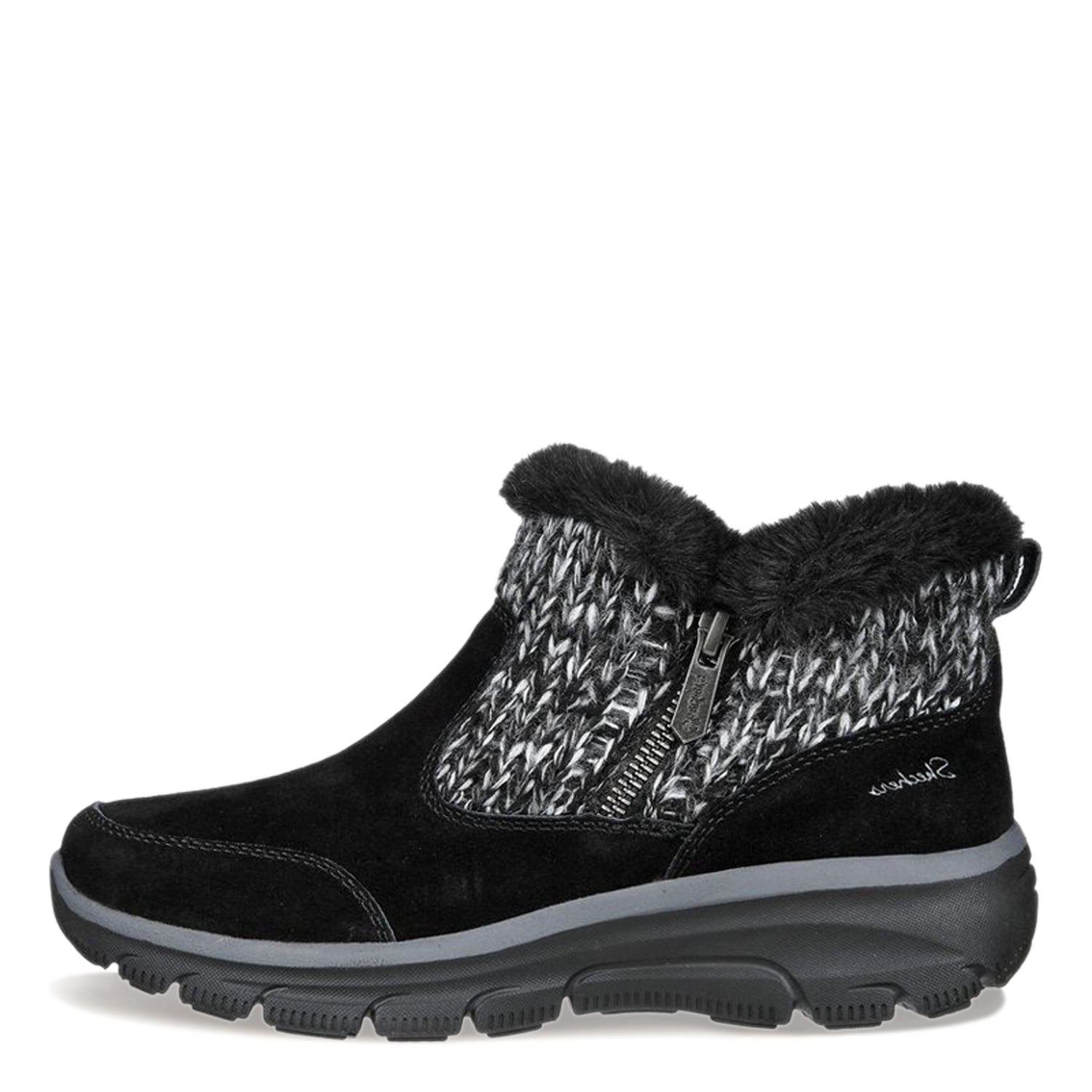 Peltz Shoes  Women's Skechers Relaxed Fit: Easy Going - Warmhearted Boot Black 167329-BLK