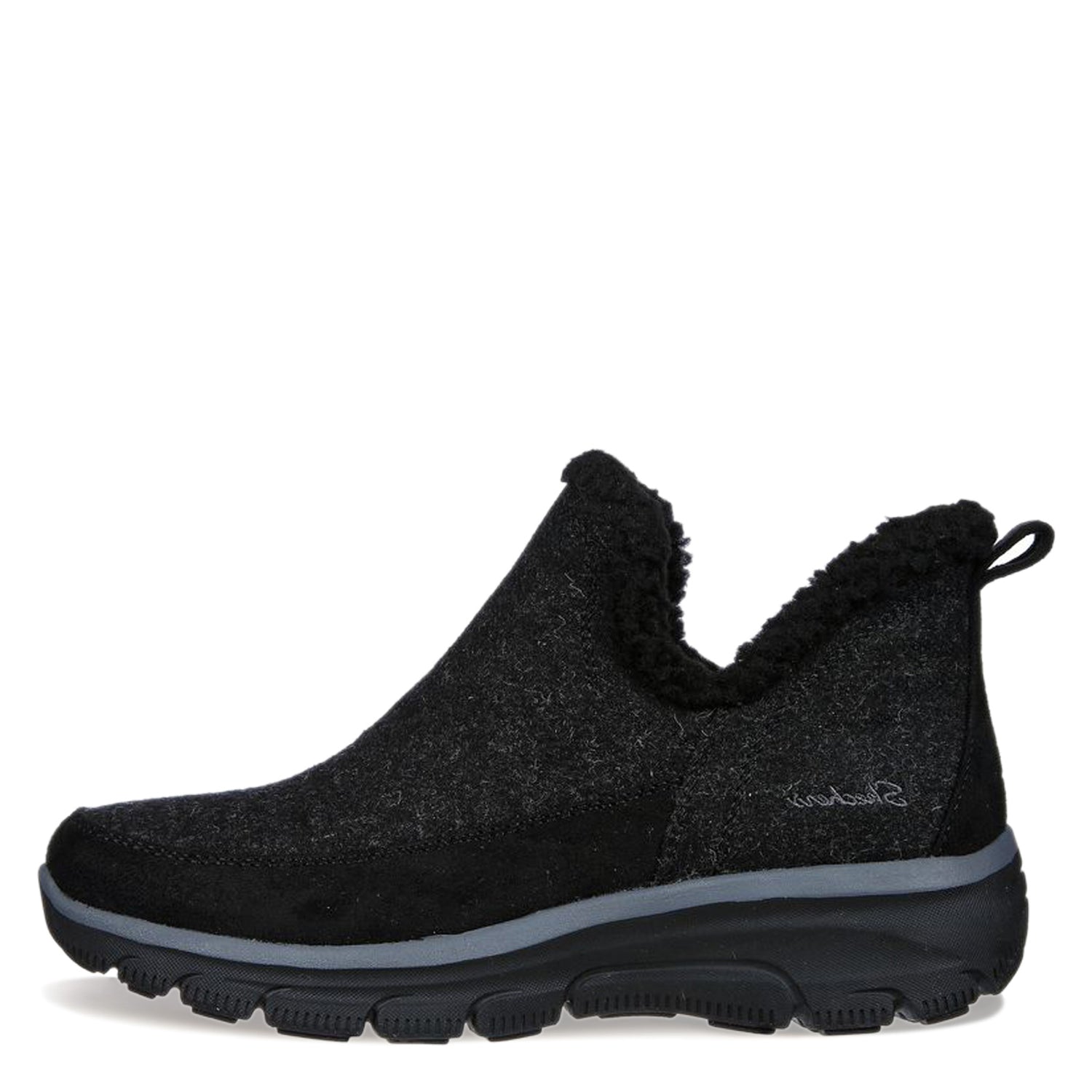 Peltz Shoes  Women's Skechers Relaxed Fit: Easy Going - Winter Kiss Boot BLACK 167400-BBK