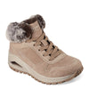 Peltz Shoes  Women's Skechers Street Uno Rugged - Wintriness Boot Dark Taupe 167433-DKTP