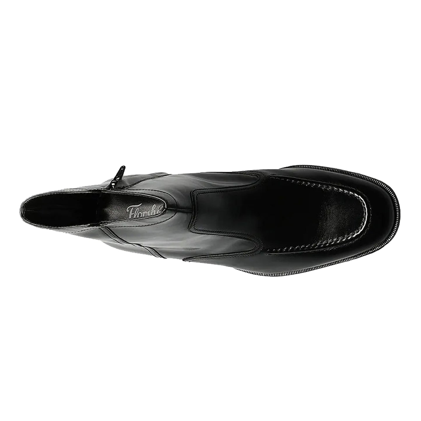 Peltz Shoes  Men's Florsheim Essex Moc Toe Zipper Boot BLACK 17074-01
