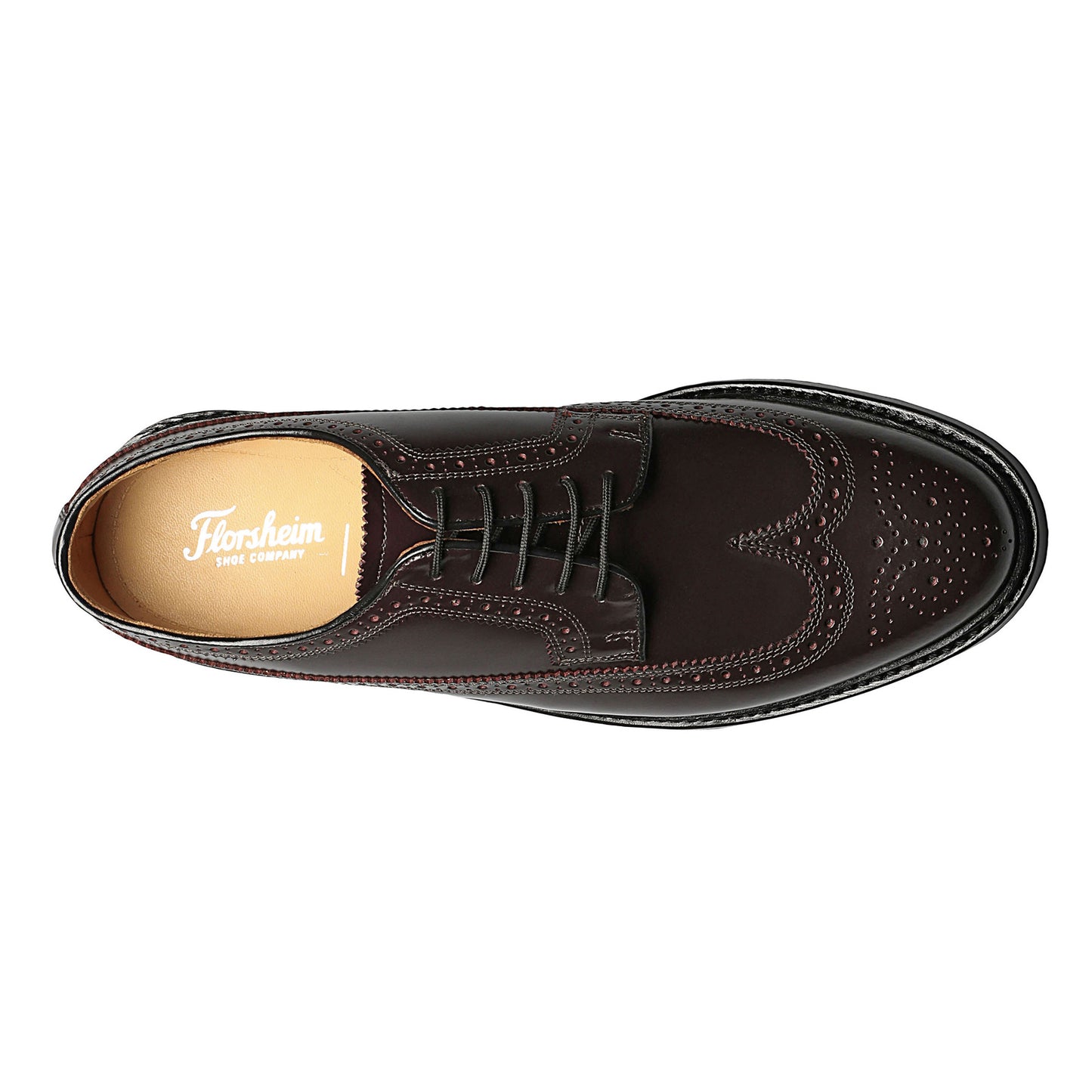 Peltz Shoes  Men's Florsheim Kenmoor Wingtip Oxford BURGUNDY 17109-05