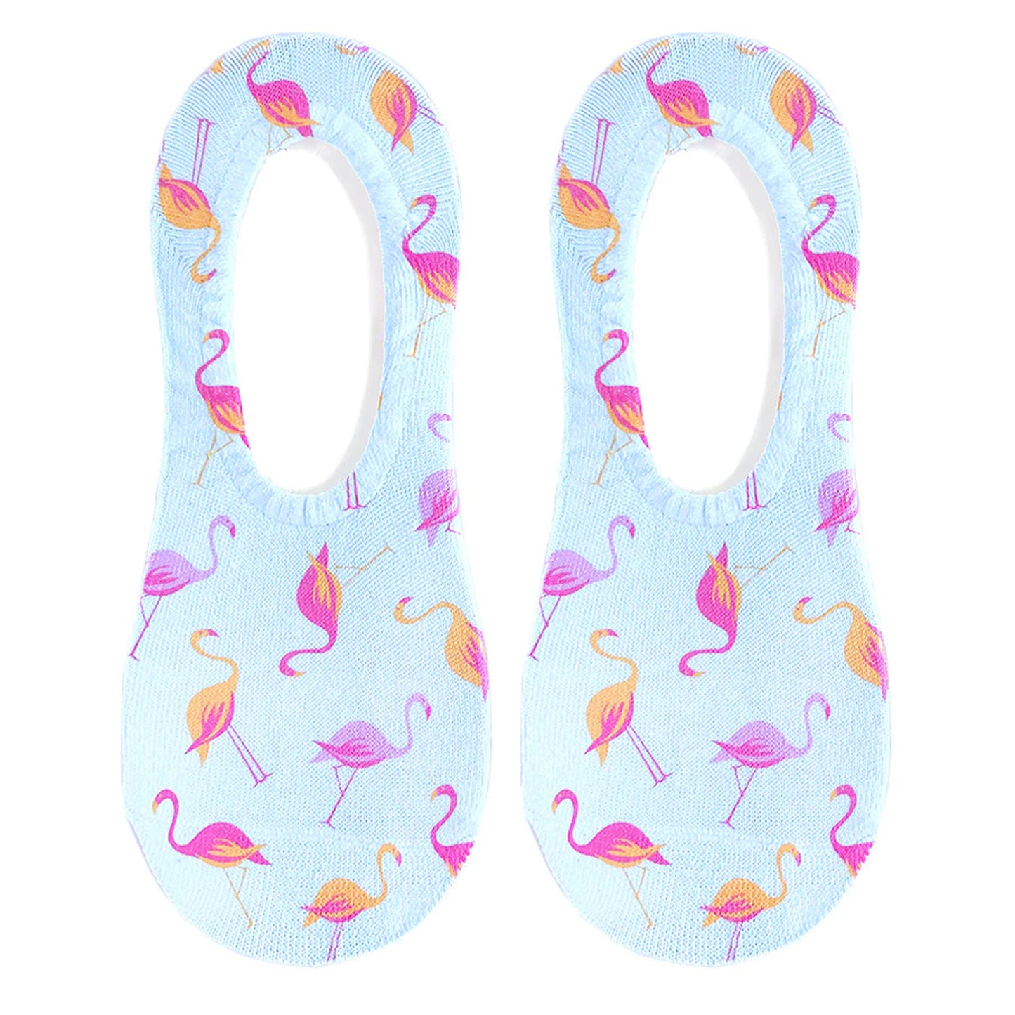 Peltz Shoes  Unisex Living Royal Liner Socks Blue Flamingo 175L