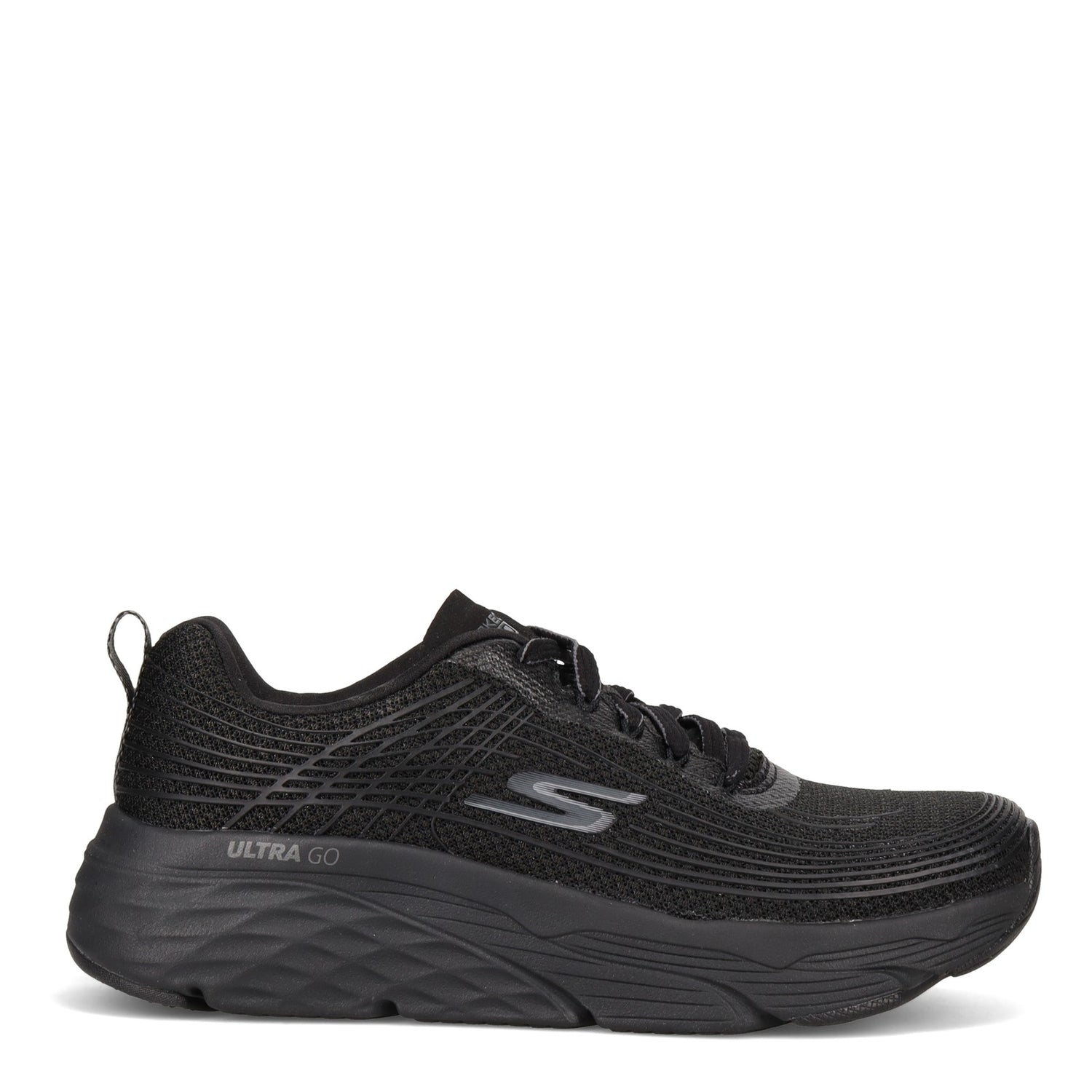 Peltz Shoes  Women's Skechers GOrun Max Cushioning Elite Sneaker BLACK 17693-BBK