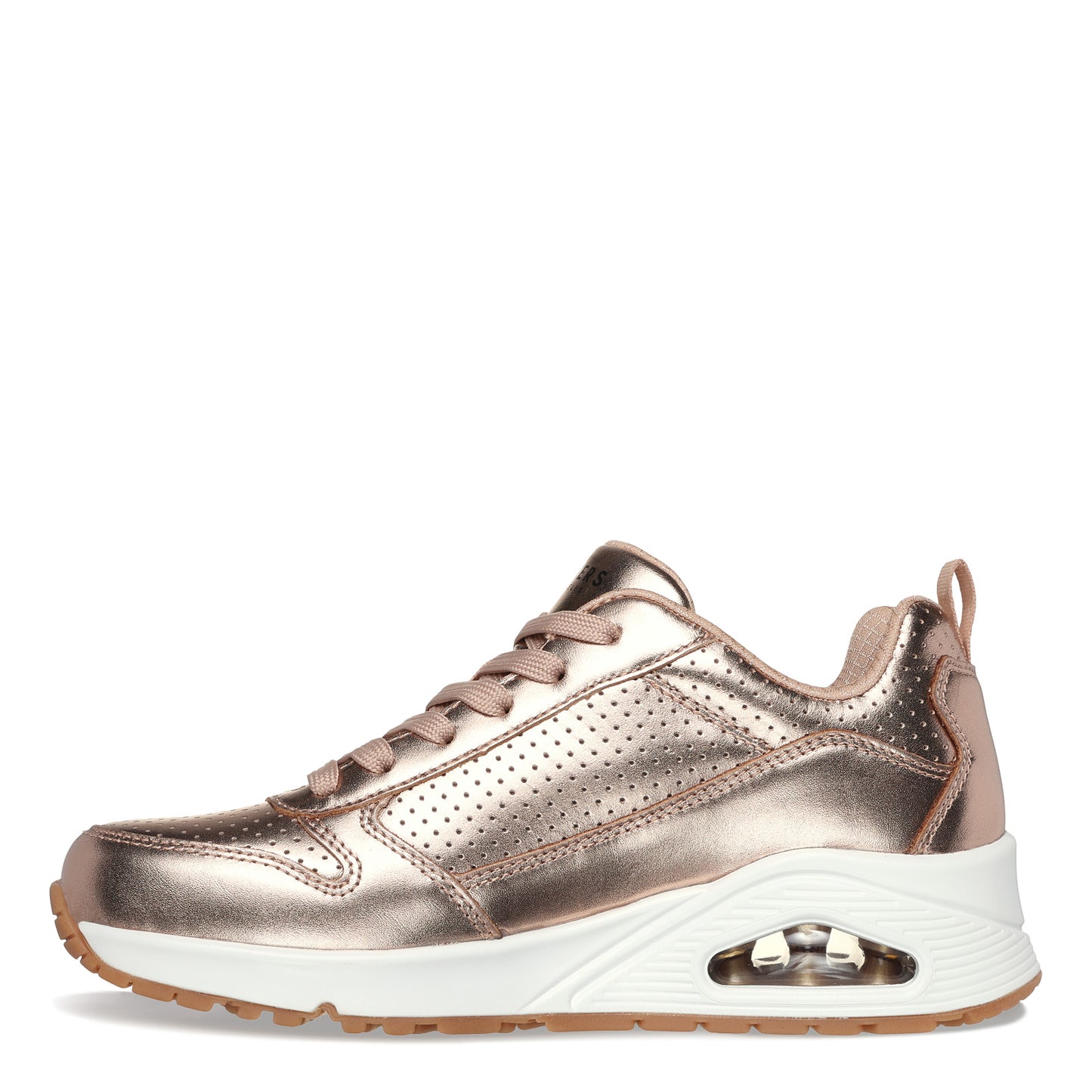 Peltz Shoes  Women's Skechers Street Uno – Metallixs Sneaker Rose/Gold 177109-RSGD