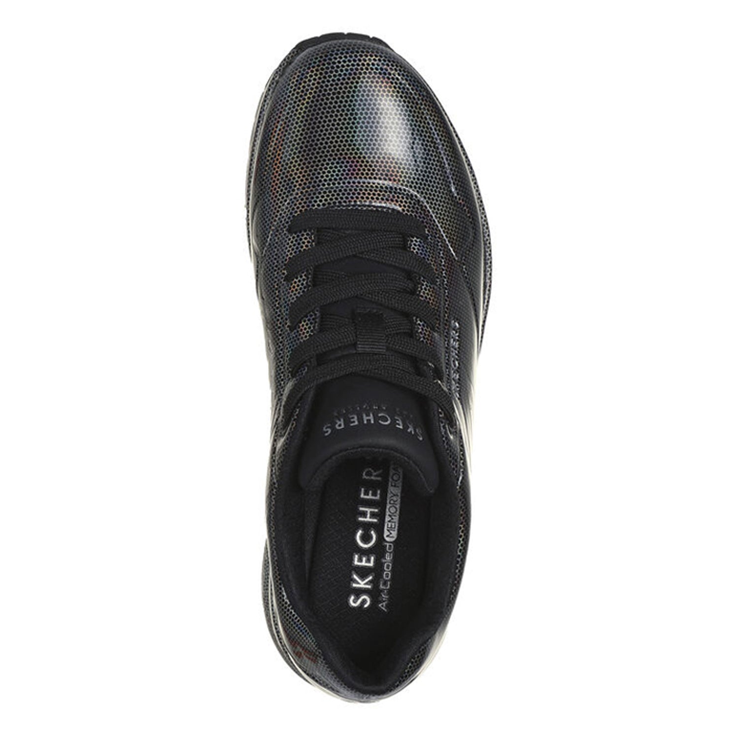Peltz Shoes  Women's Skechers Street Uno - Dark Light Sneaker Gunmetal 177127-GUMT