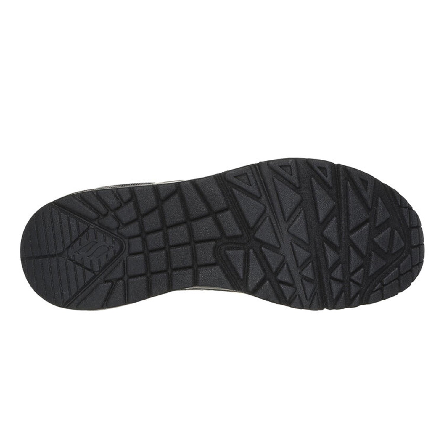 Peltz Shoes  Women's Skechers Street Uno - Dark Light Sneaker Gunmetal 177127-GUMT