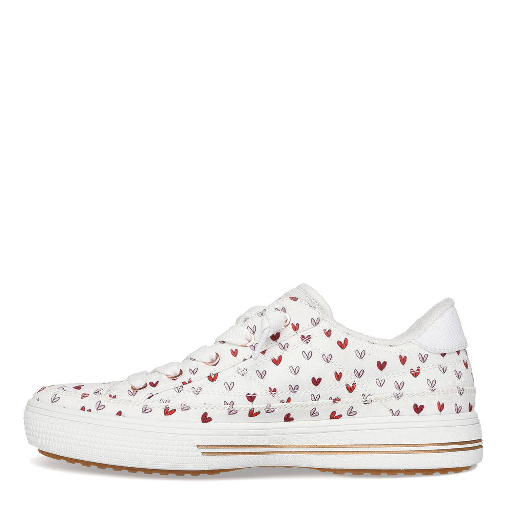 Women's Skechers JGoldcrown: Arch Fit Arcade - Love On Top Sneaker WHITE RED 177196-WRD