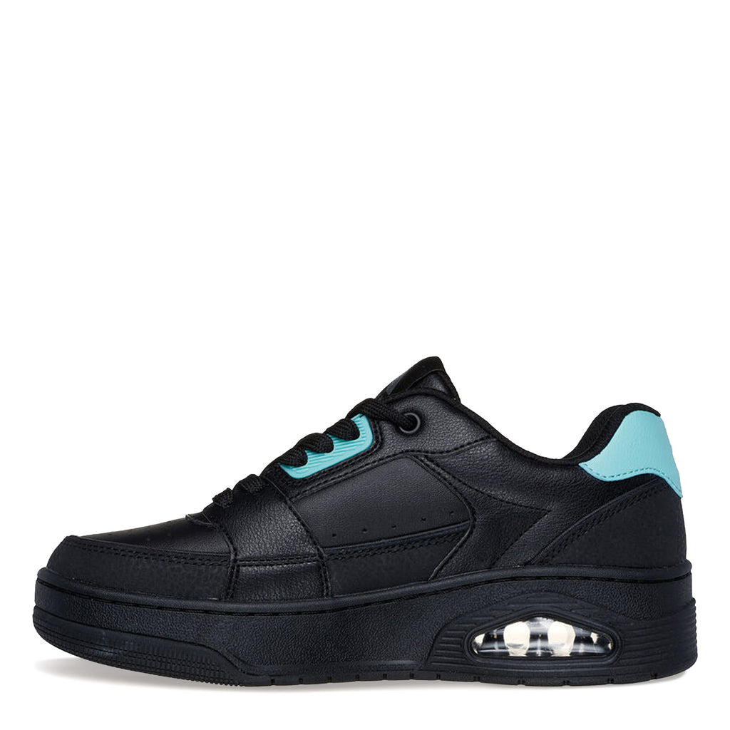 Women's Skechers Street Uno Court - Courted Style Sneaker BLACK TURQUOISE 177710-BKTQ